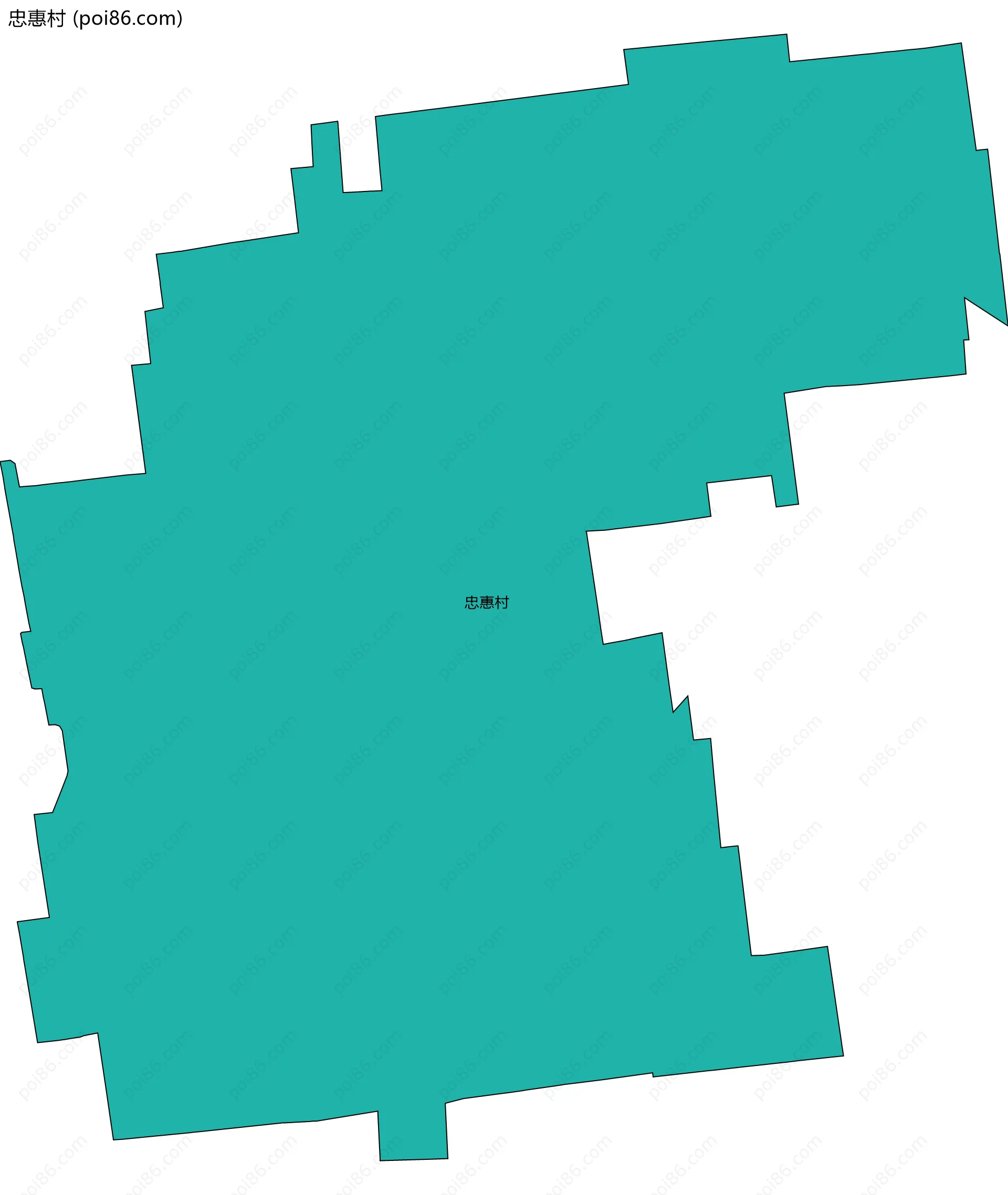 忠惠村边界地图