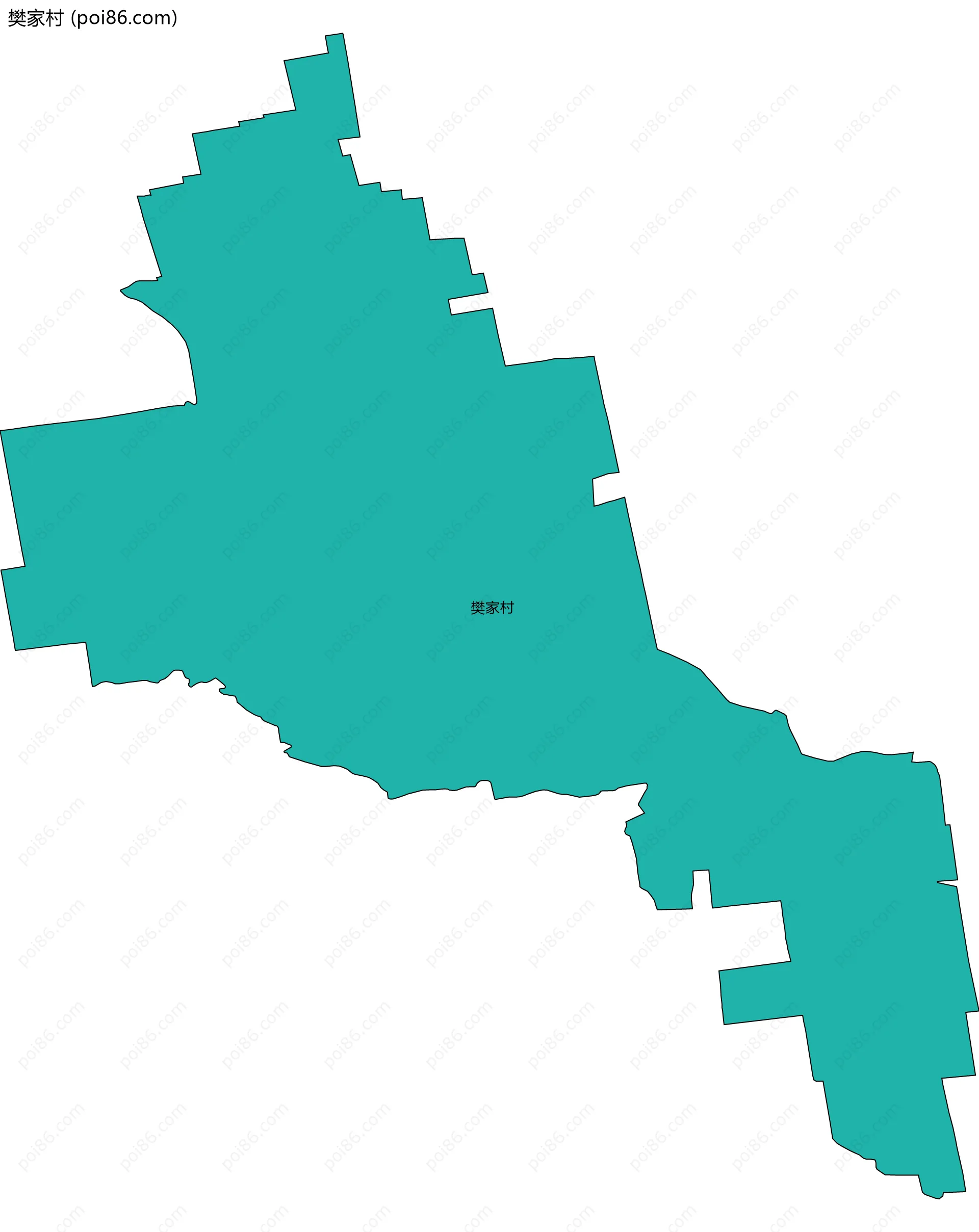 樊家村边界地图