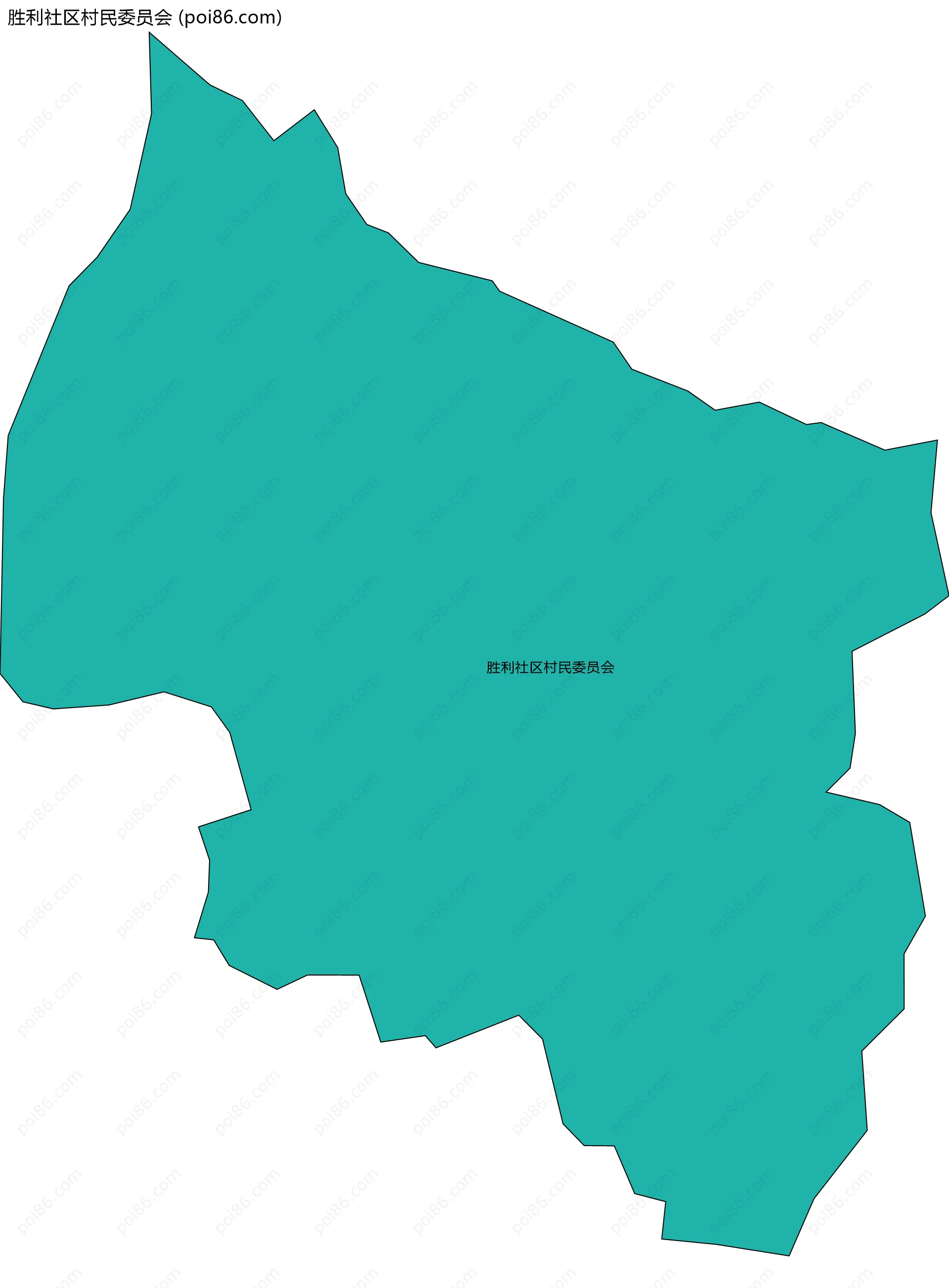 胜利社区村民委员会边界地图