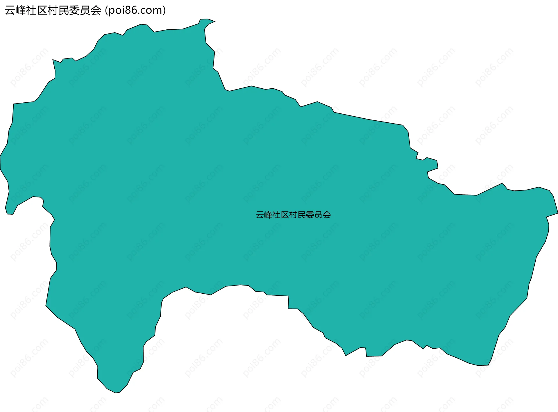 云峰社区村民委员会边界地图