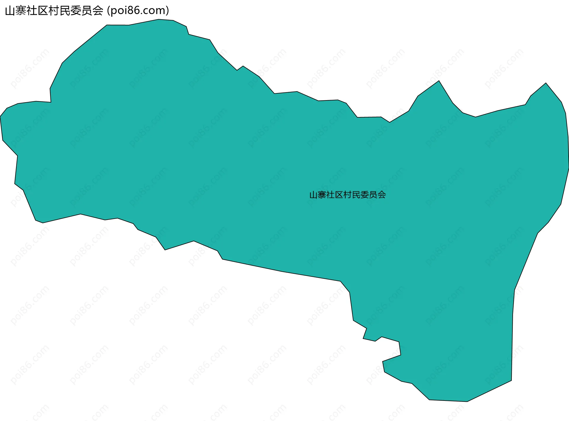 山寨社区村民委员会边界地图