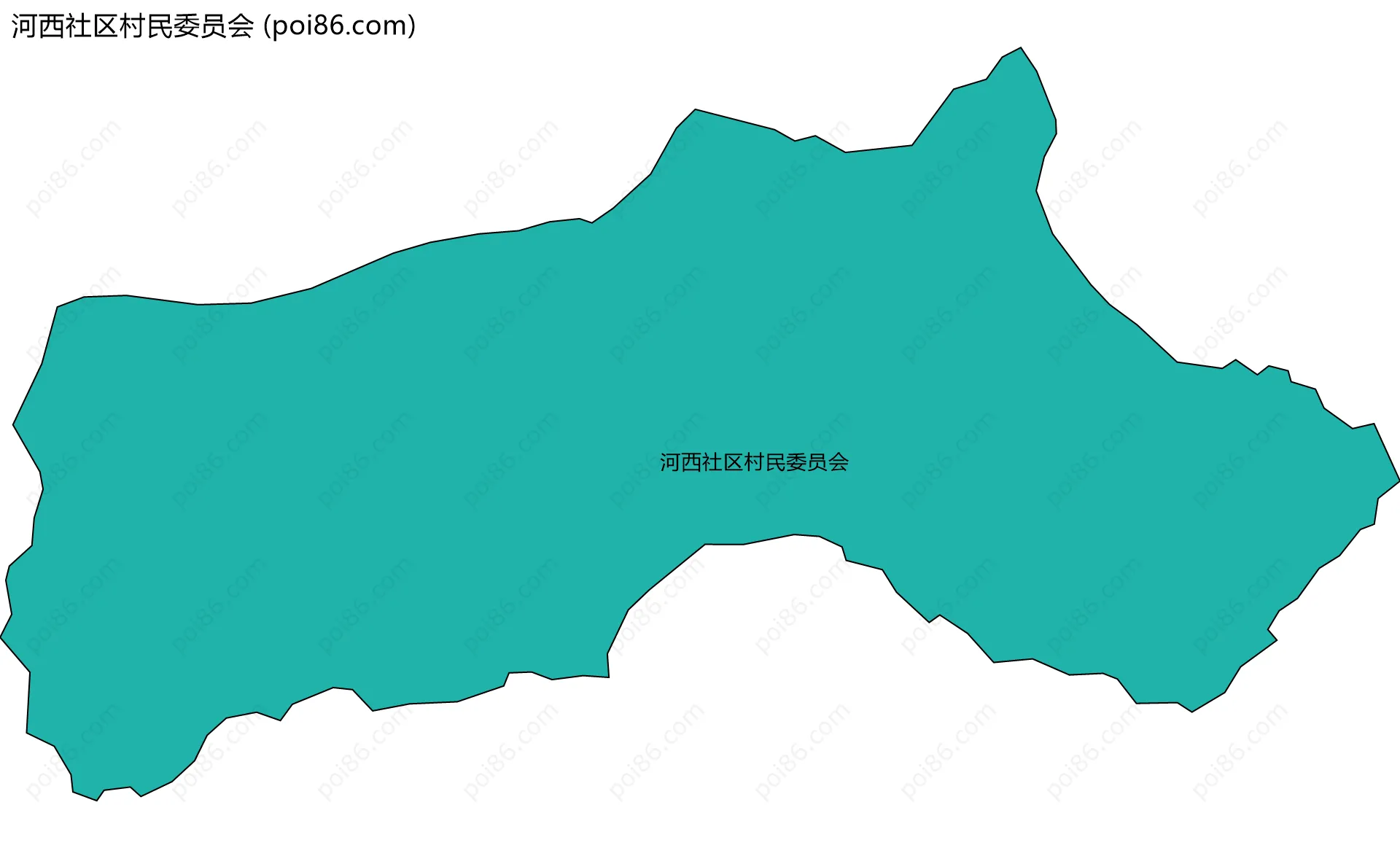 河西社区村民委员会边界地图