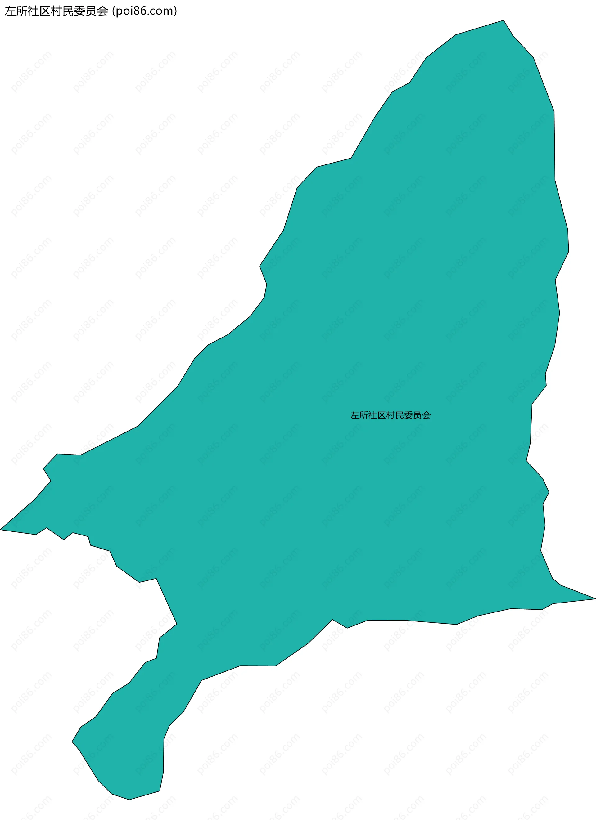 左所社区村民委员会边界地图