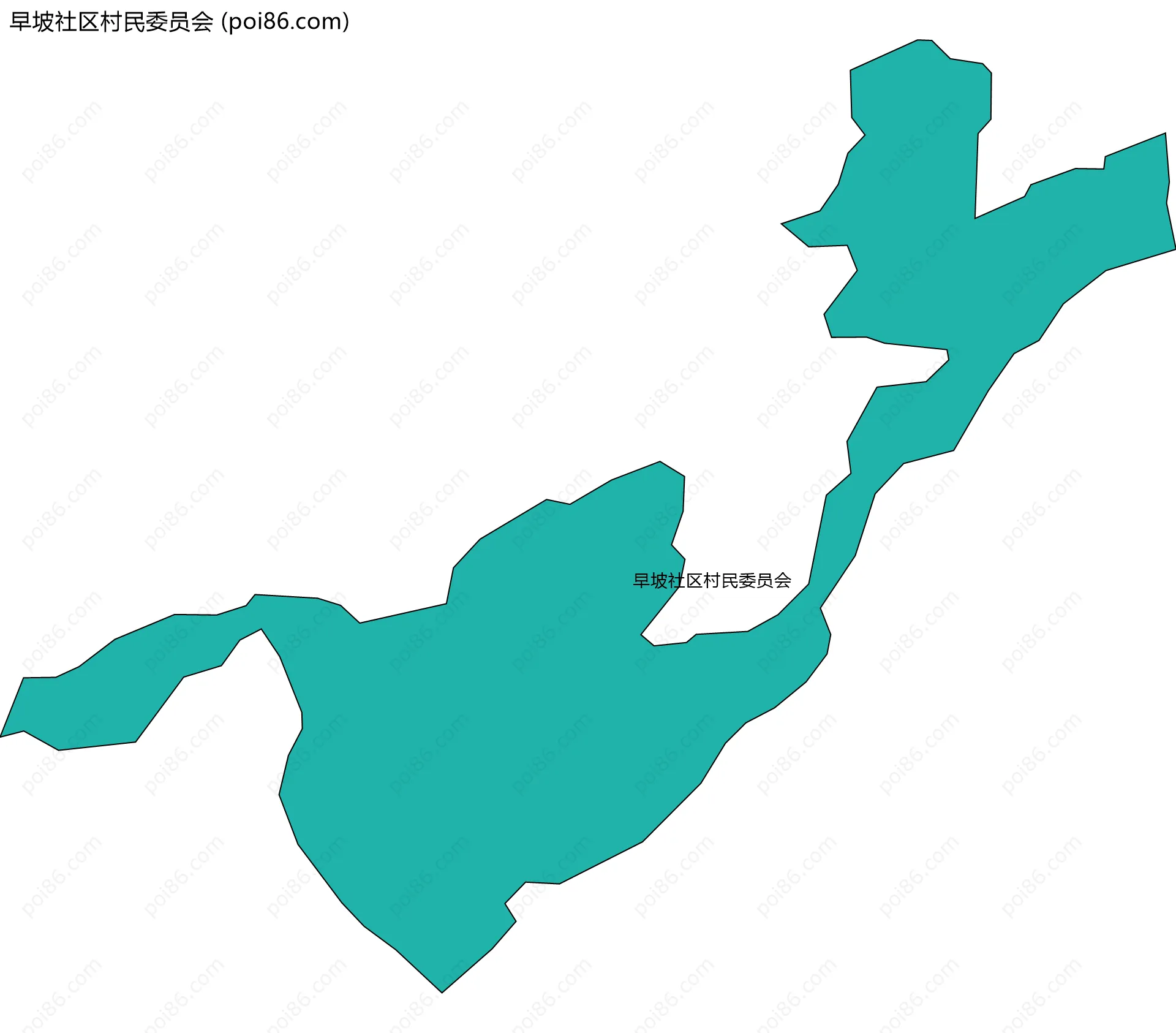 早坡社区村民委员会边界地图