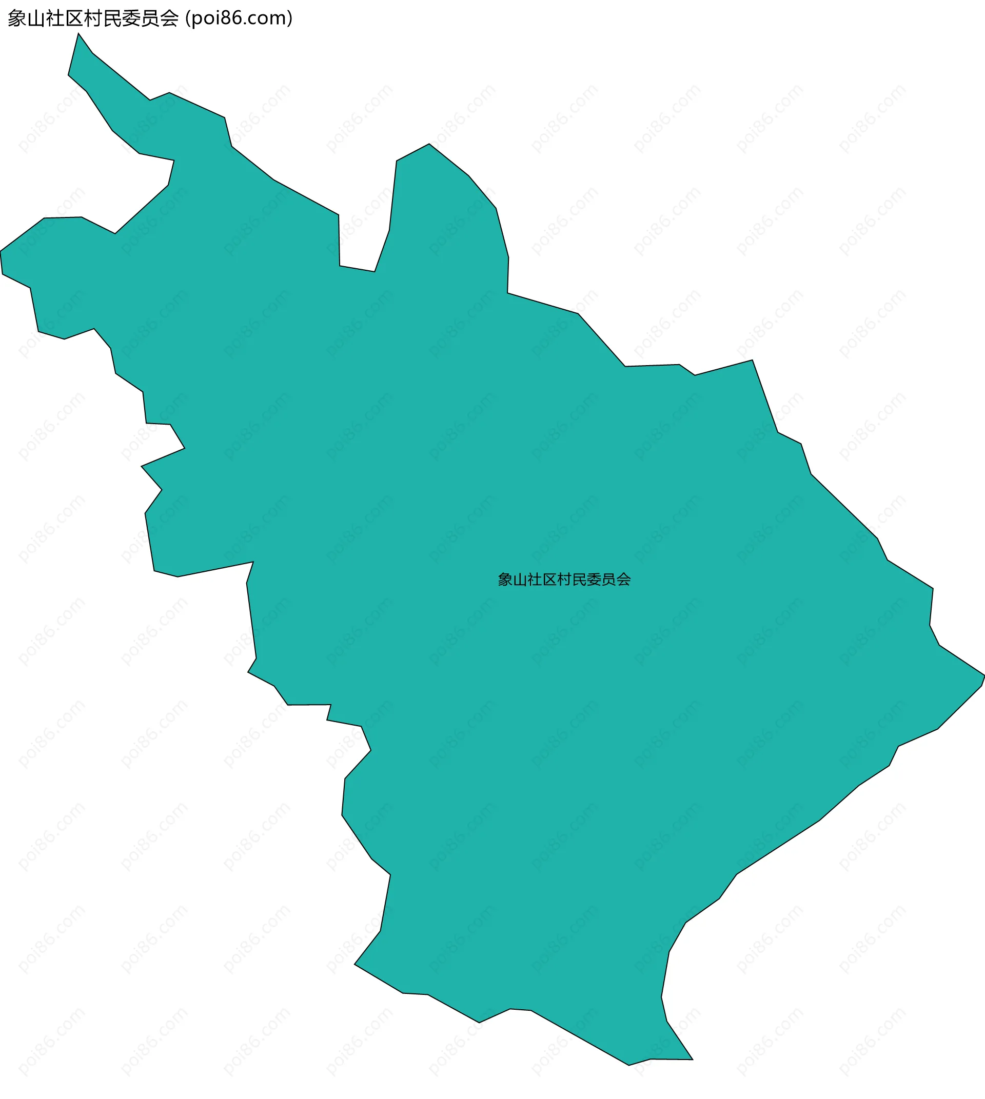 象山社区村民委员会边界地图
