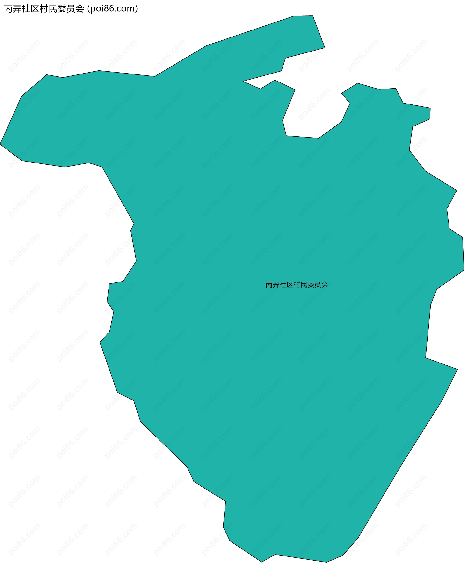 丙弄社区村民委员会边界地图