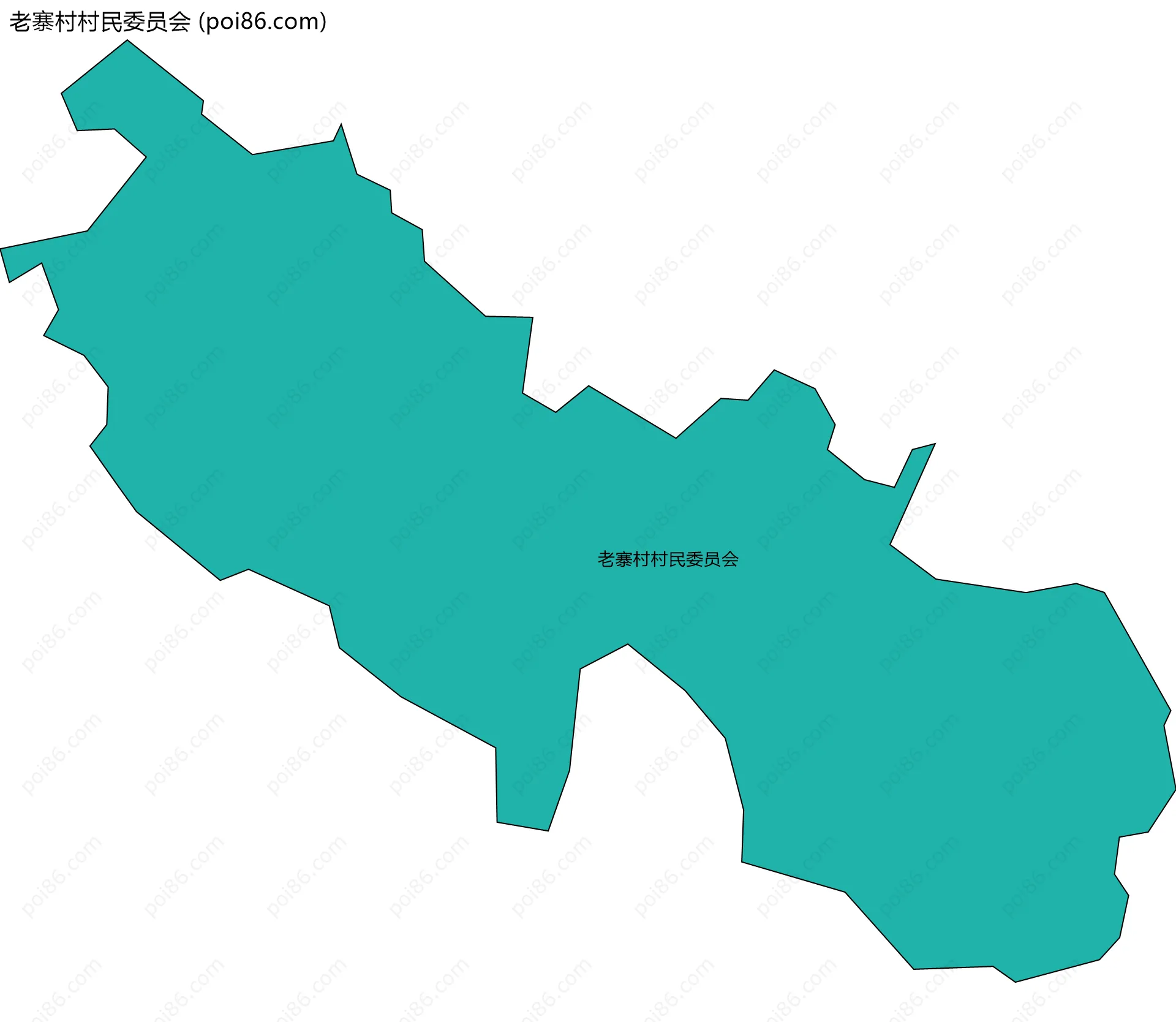 老寨村村民委员会边界地图