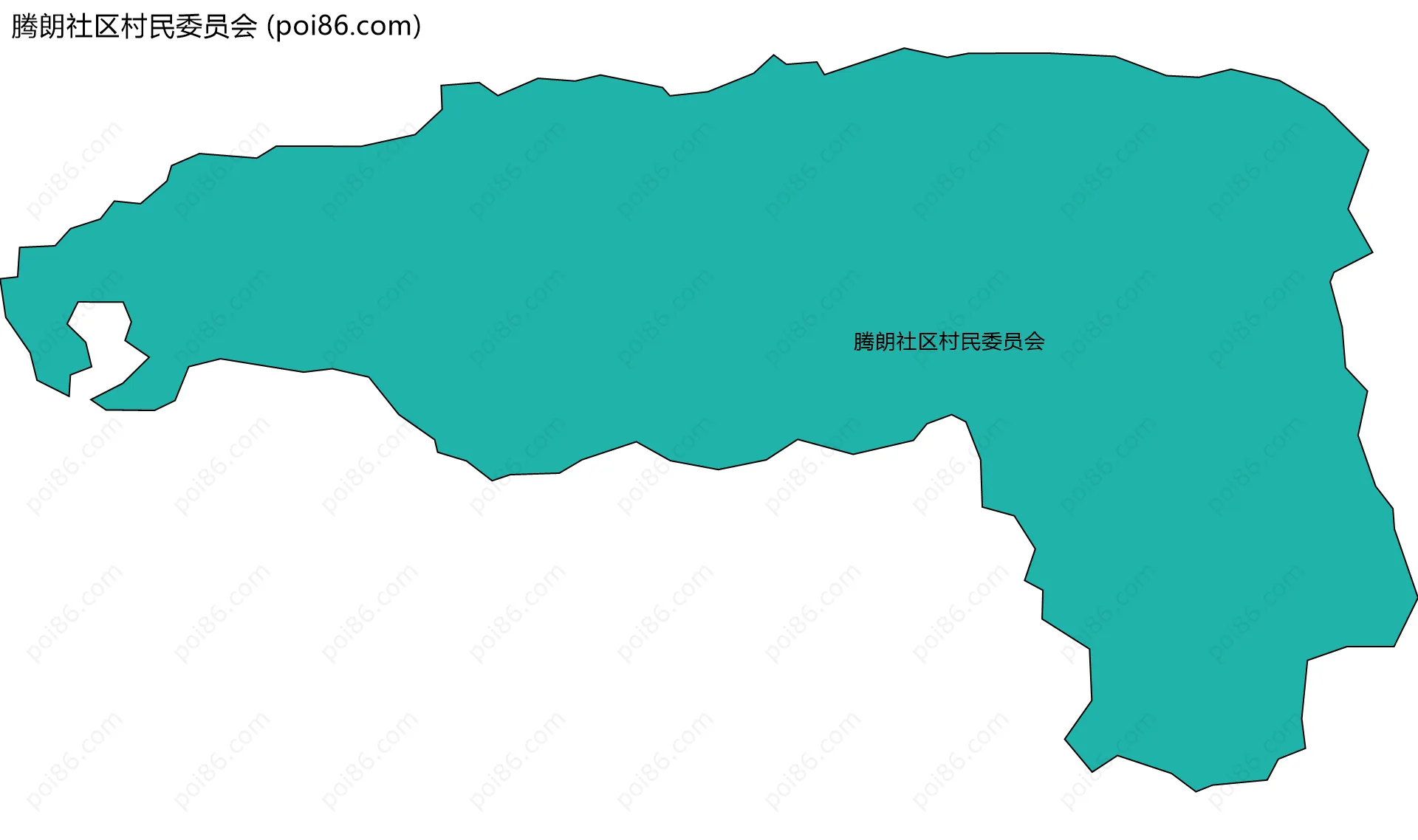 腾朗社区村民委员会边界地图