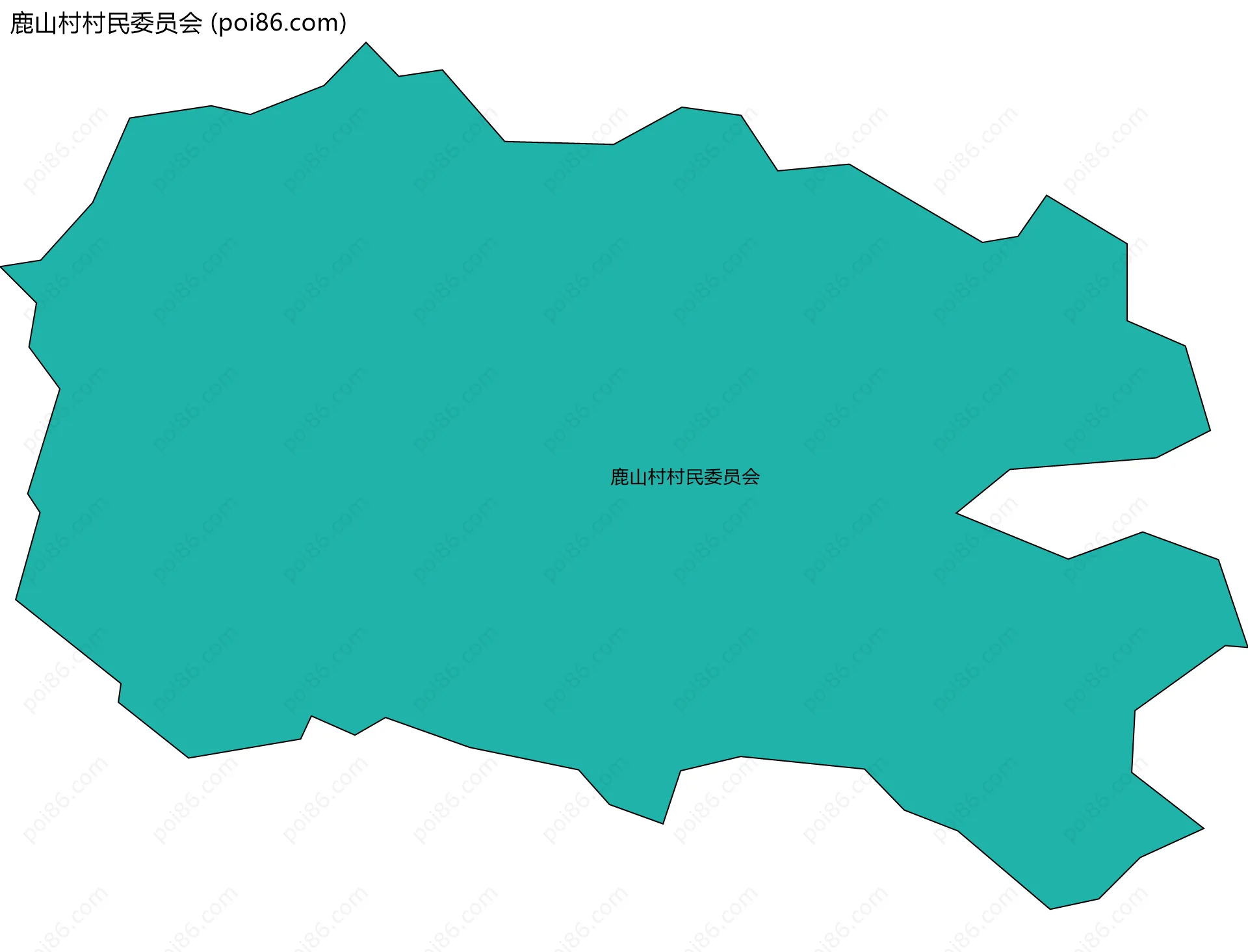 鹿山村村民委员会边界地图