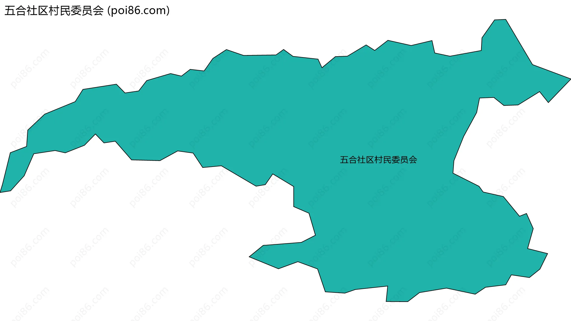 五合社区村民委员会边界地图