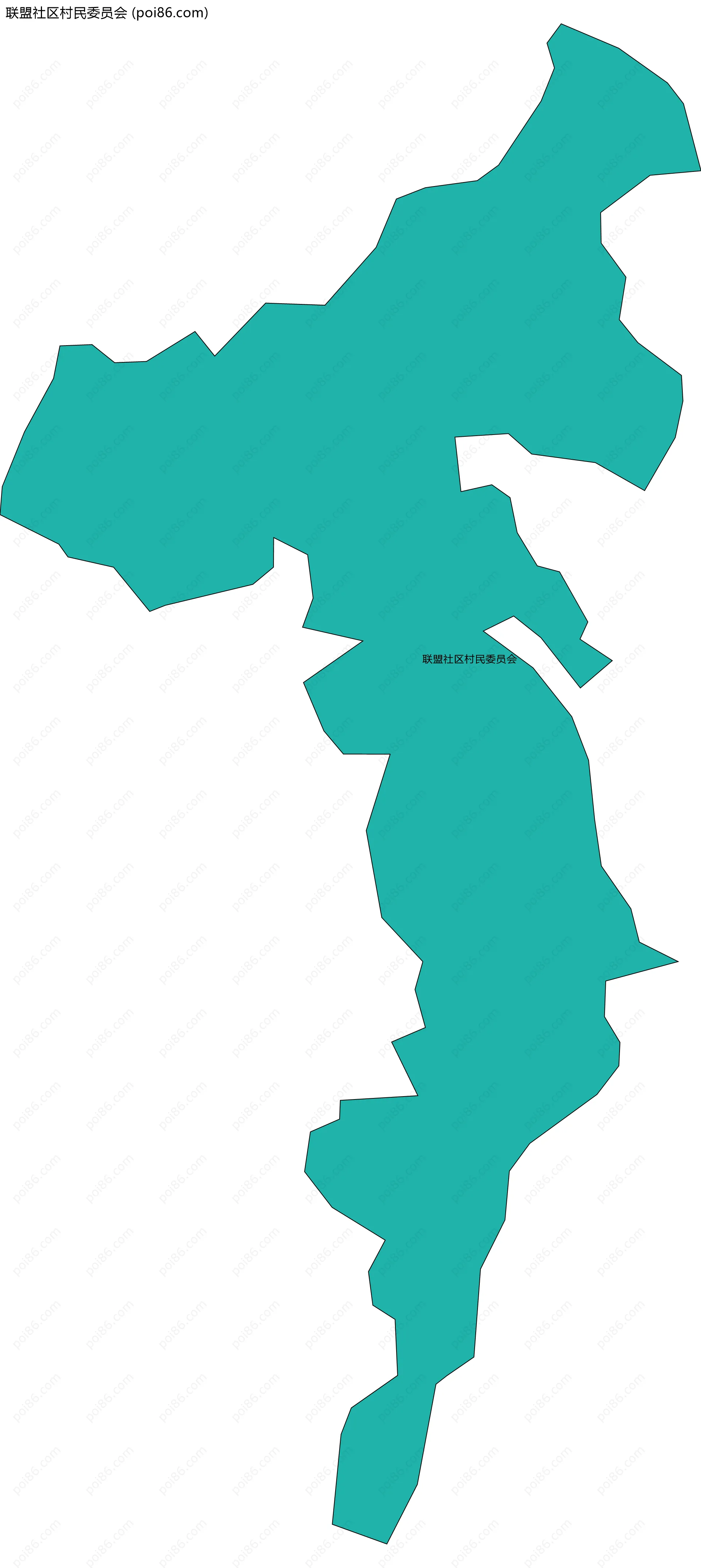 联盟社区村民委员会边界地图