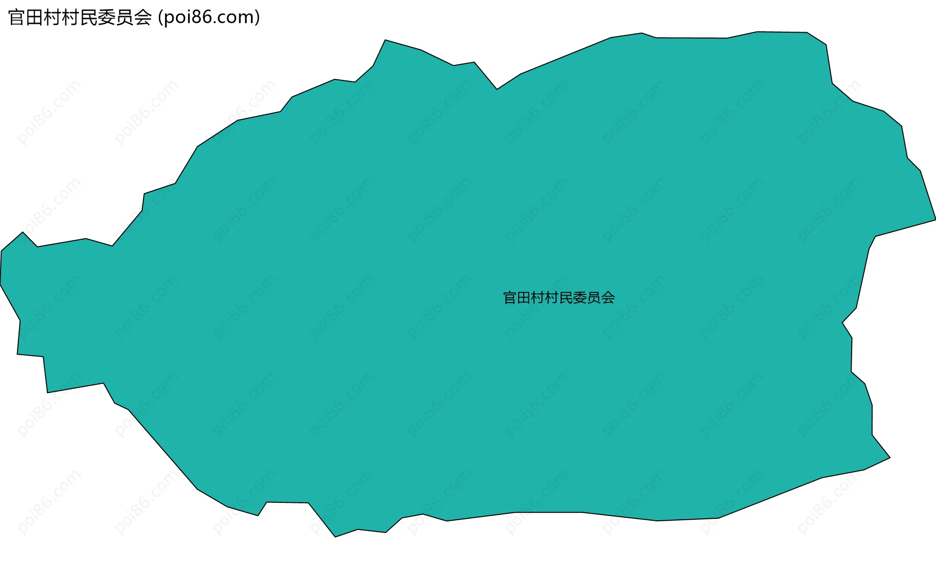官田村村民委员会边界地图