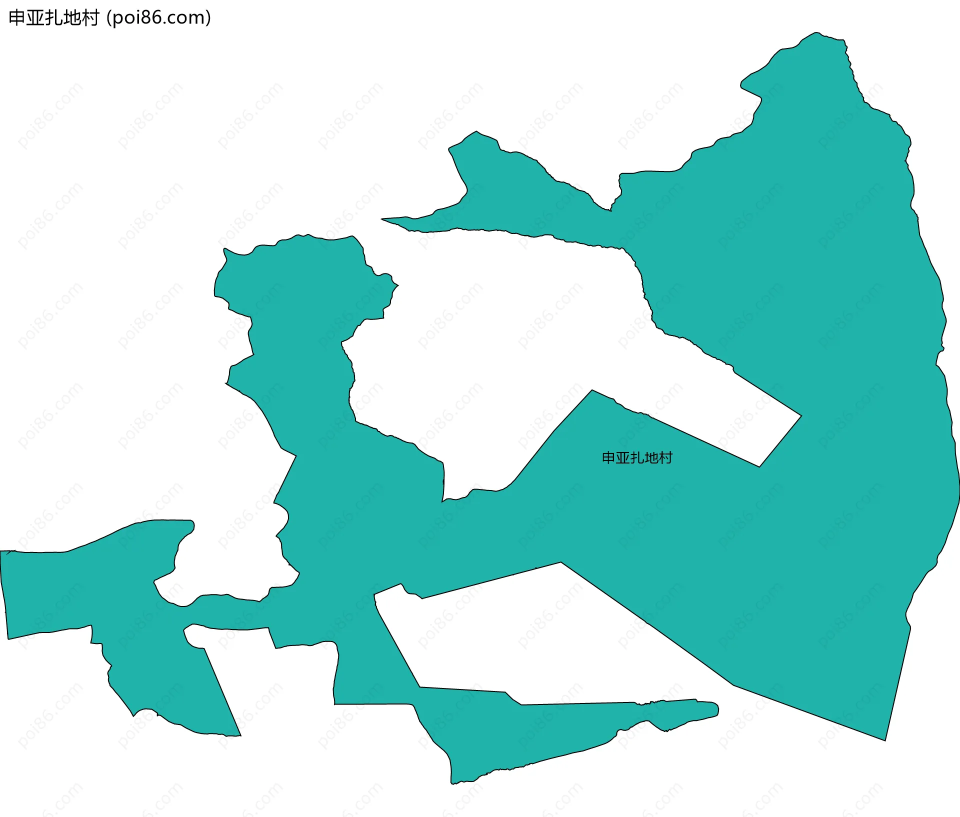 申亚扎地村边界地图