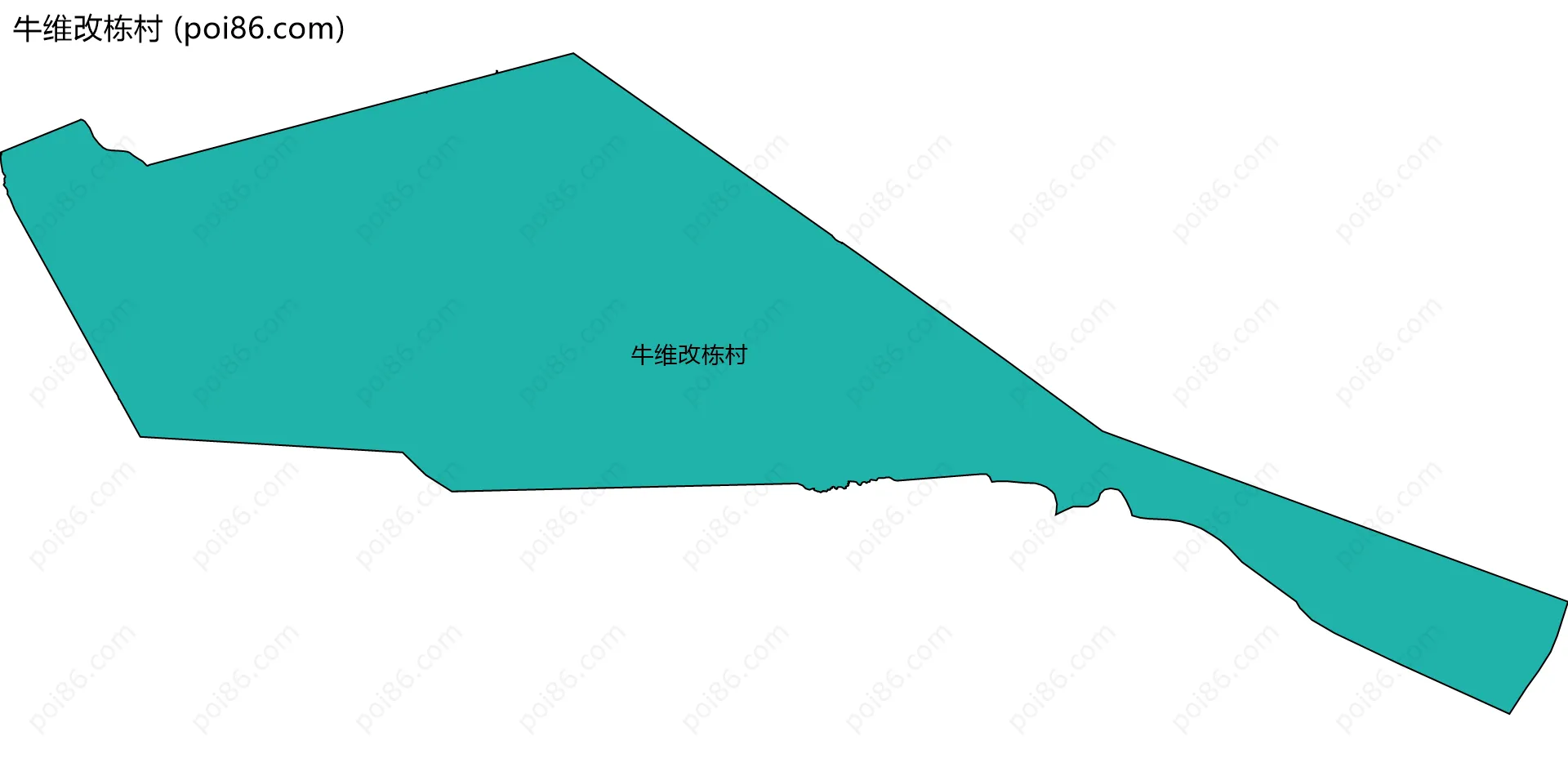 牛维改栋村边界地图