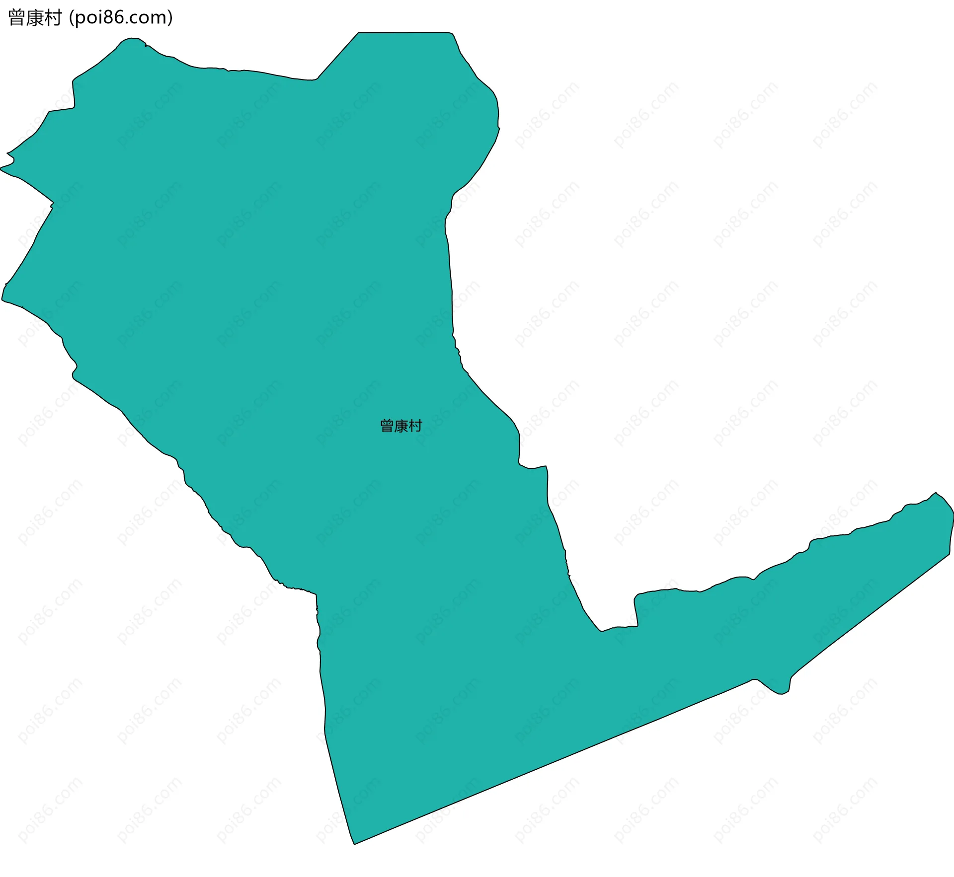 曾康村边界地图