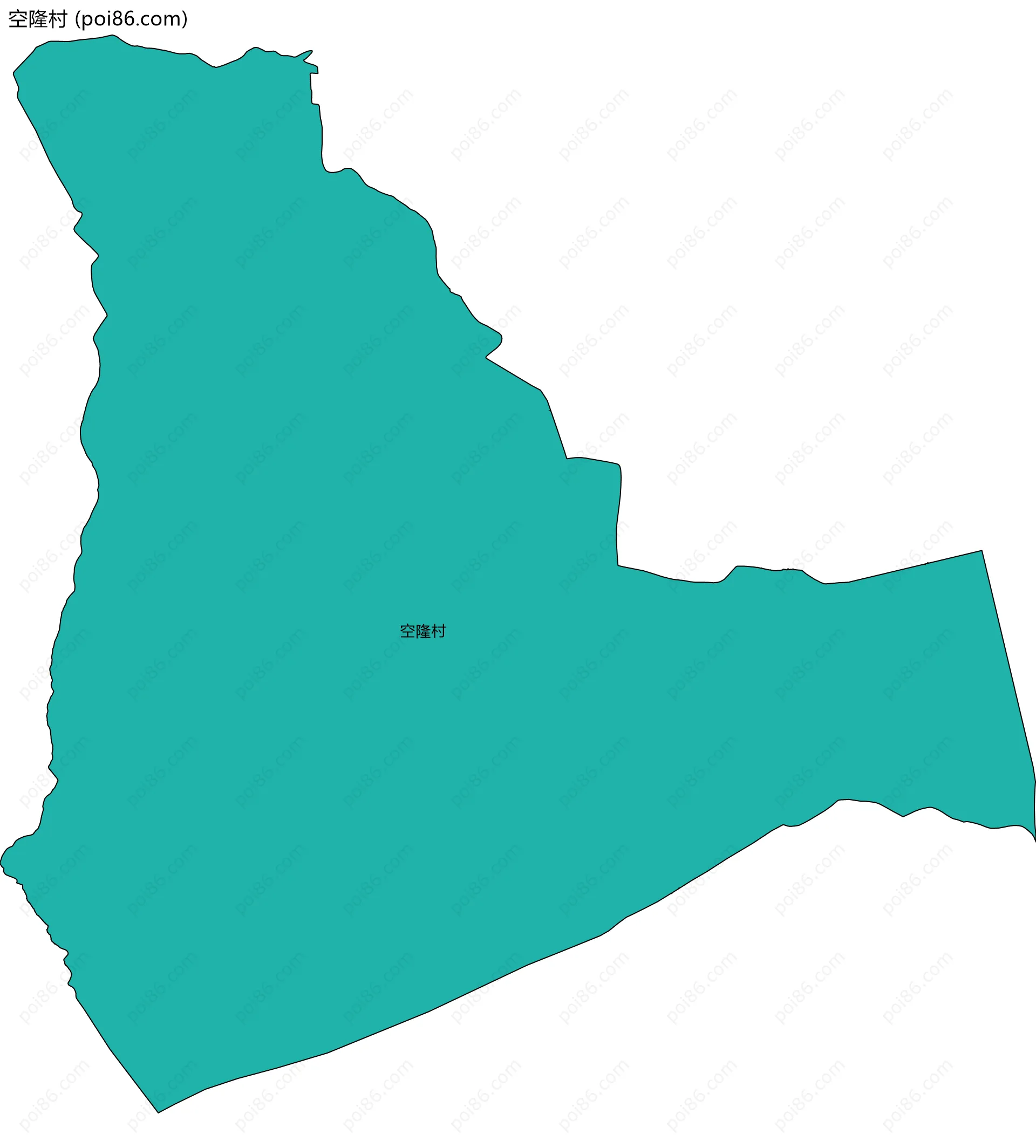 空隆村边界地图