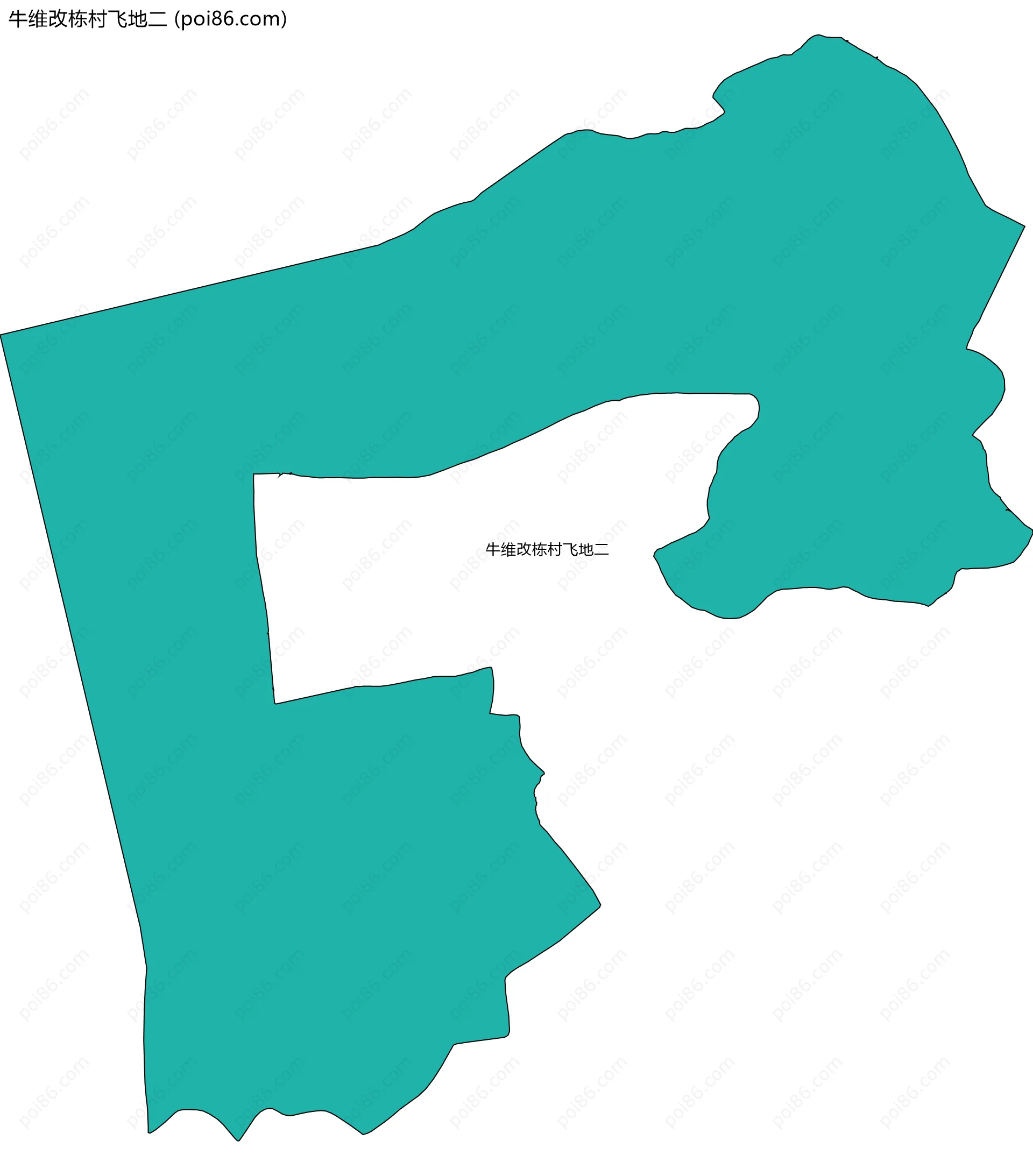 牛维改栋村飞地二边界地图