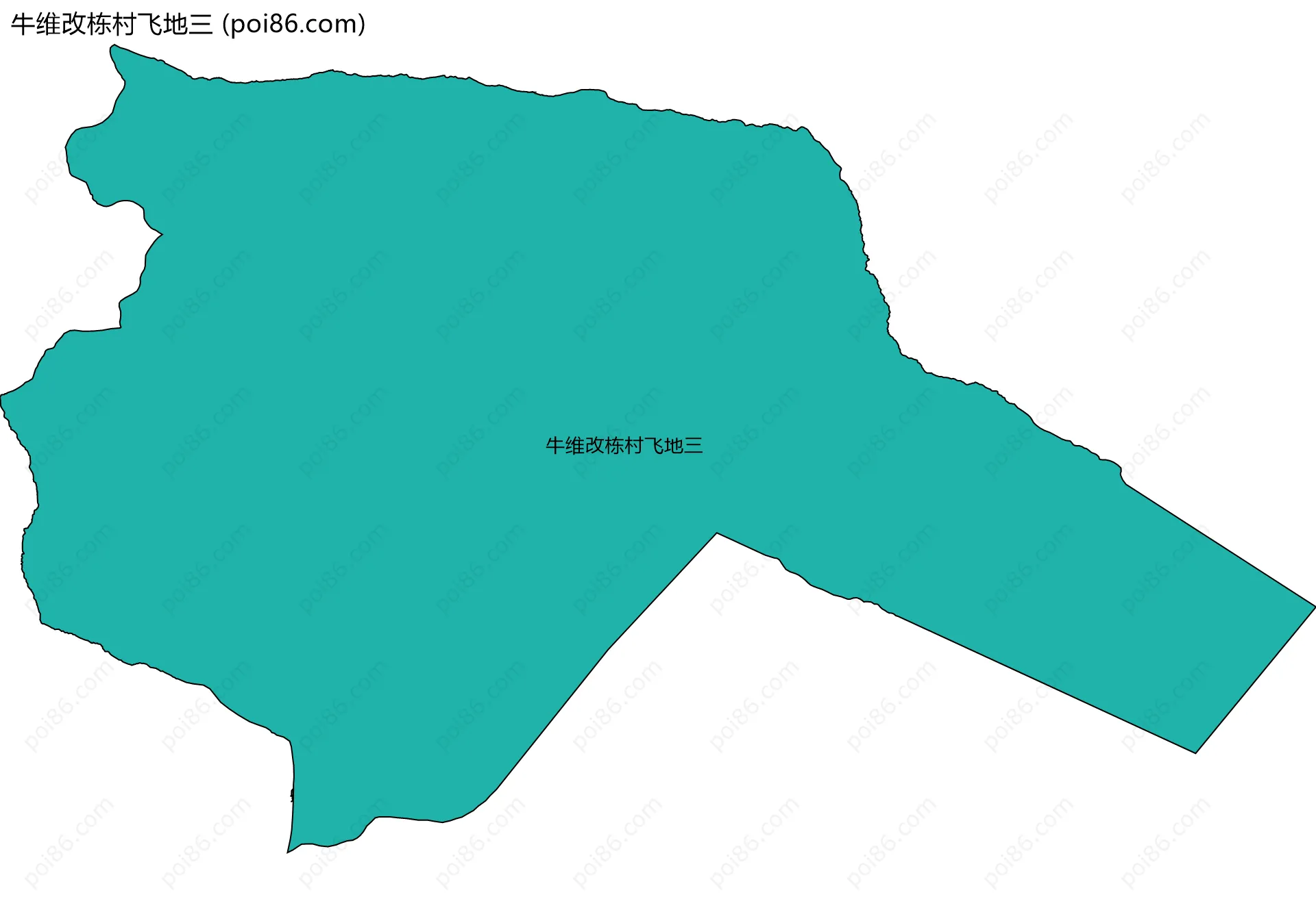 牛维改栋村飞地三边界地图