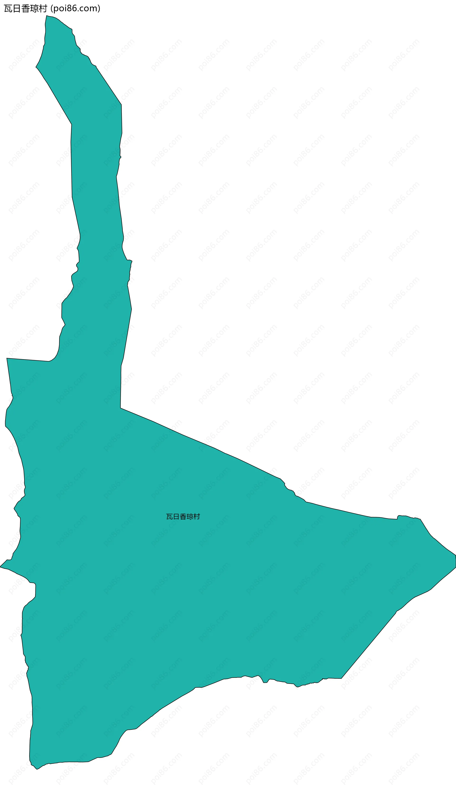 瓦日香琼村边界地图