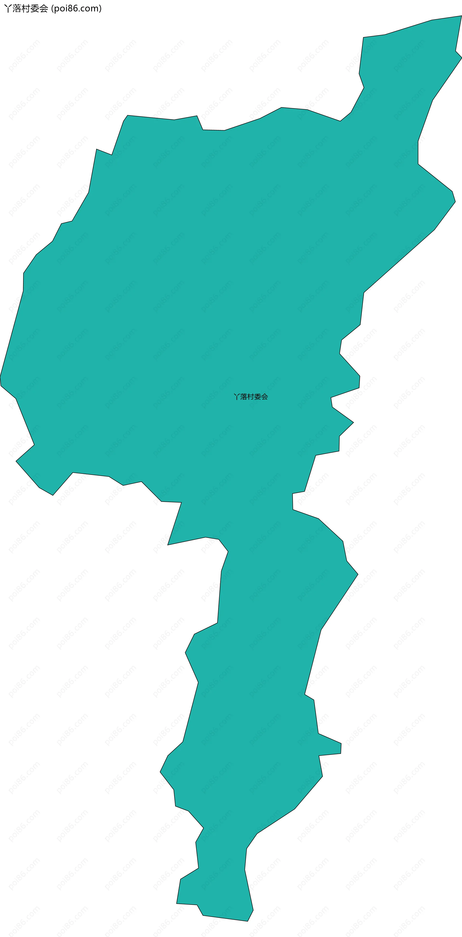 丫落村委会边界地图