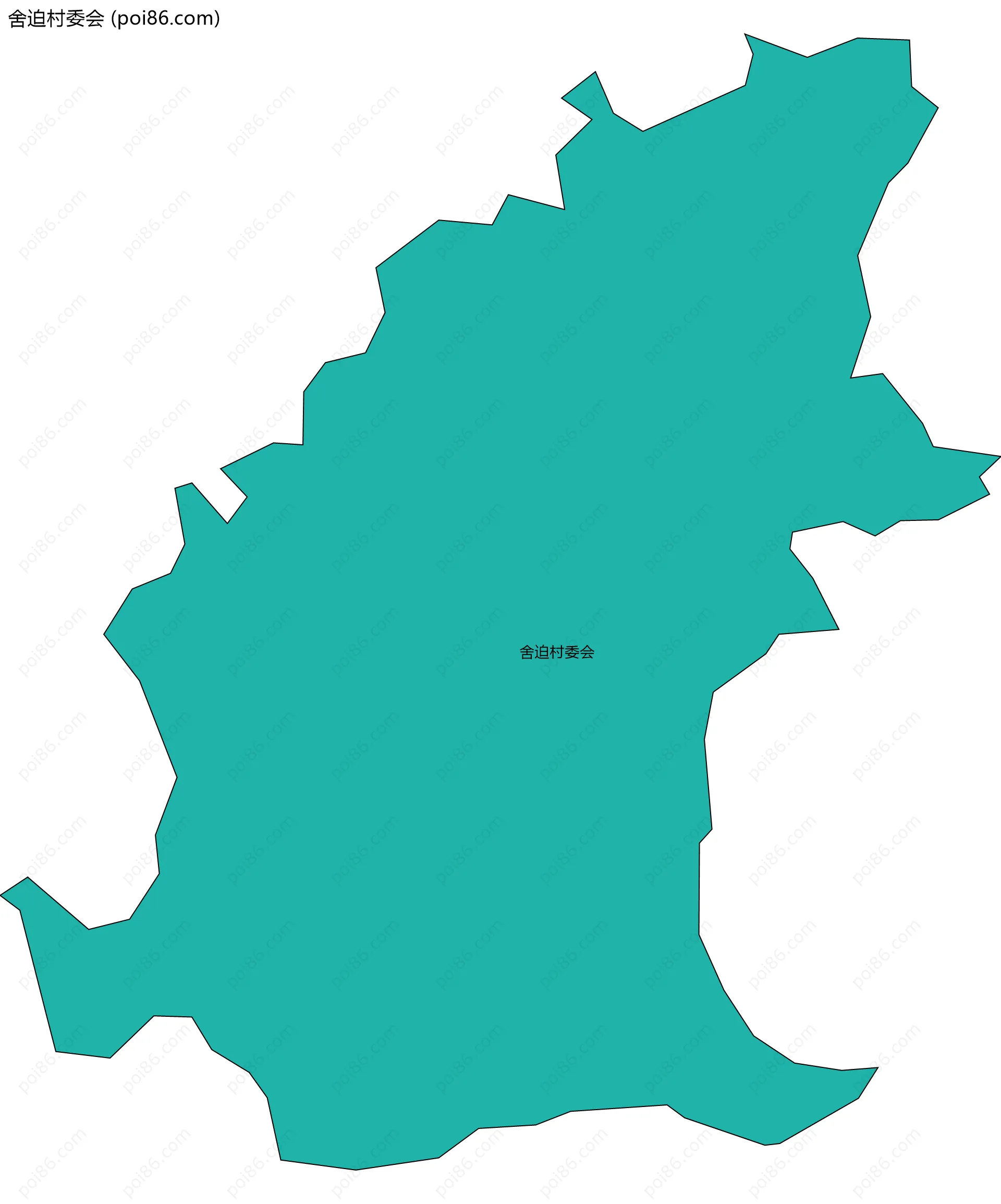 舍迫村委会边界地图