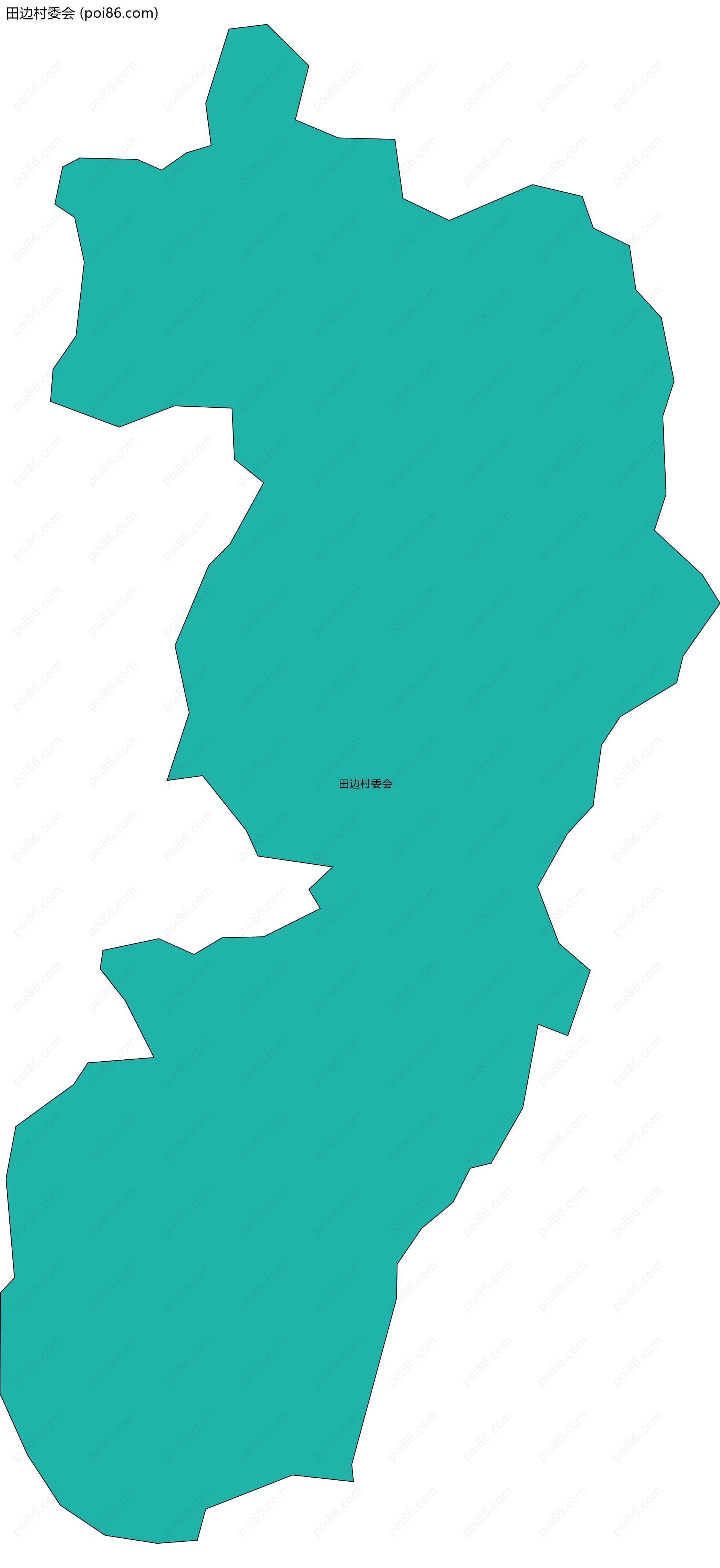 田边村委会边界地图