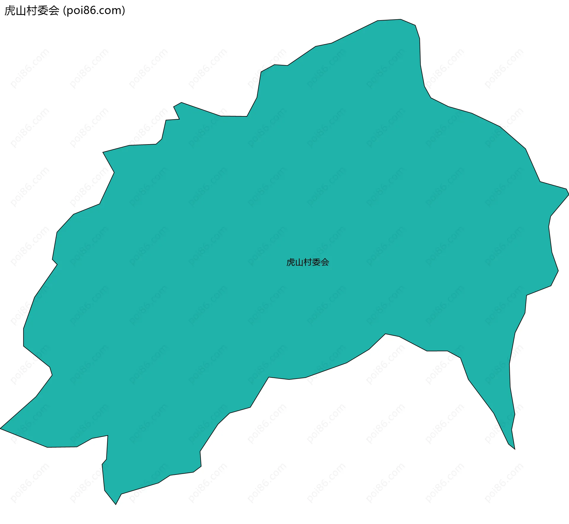 虎山村委会边界地图
