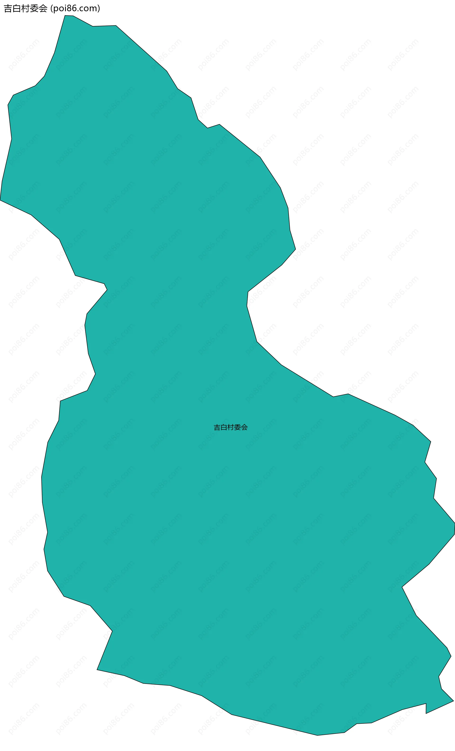 吉白村委会边界地图