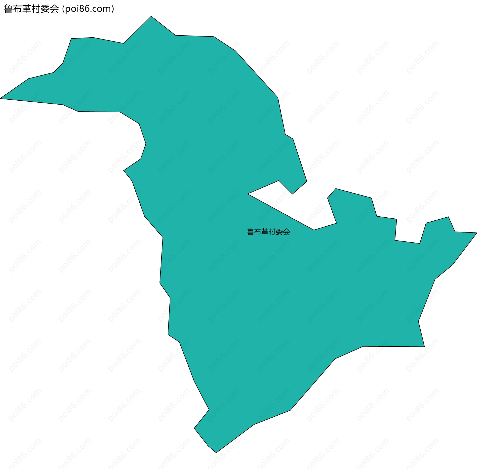 鲁布革村委会边界地图