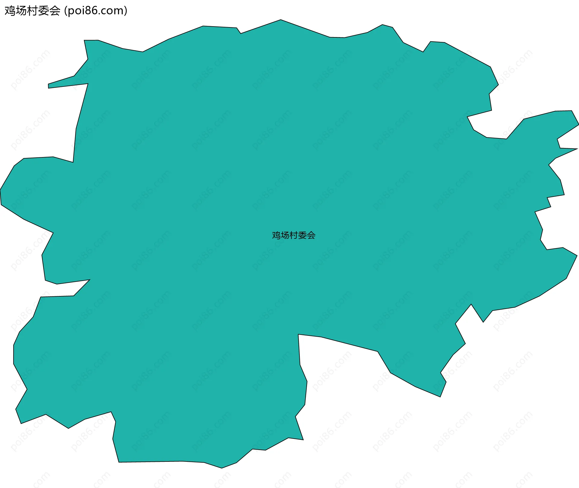 鸡场村委会边界地图