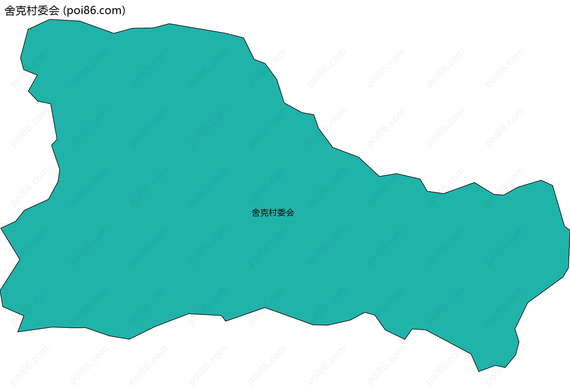 舍克村委会边界地图