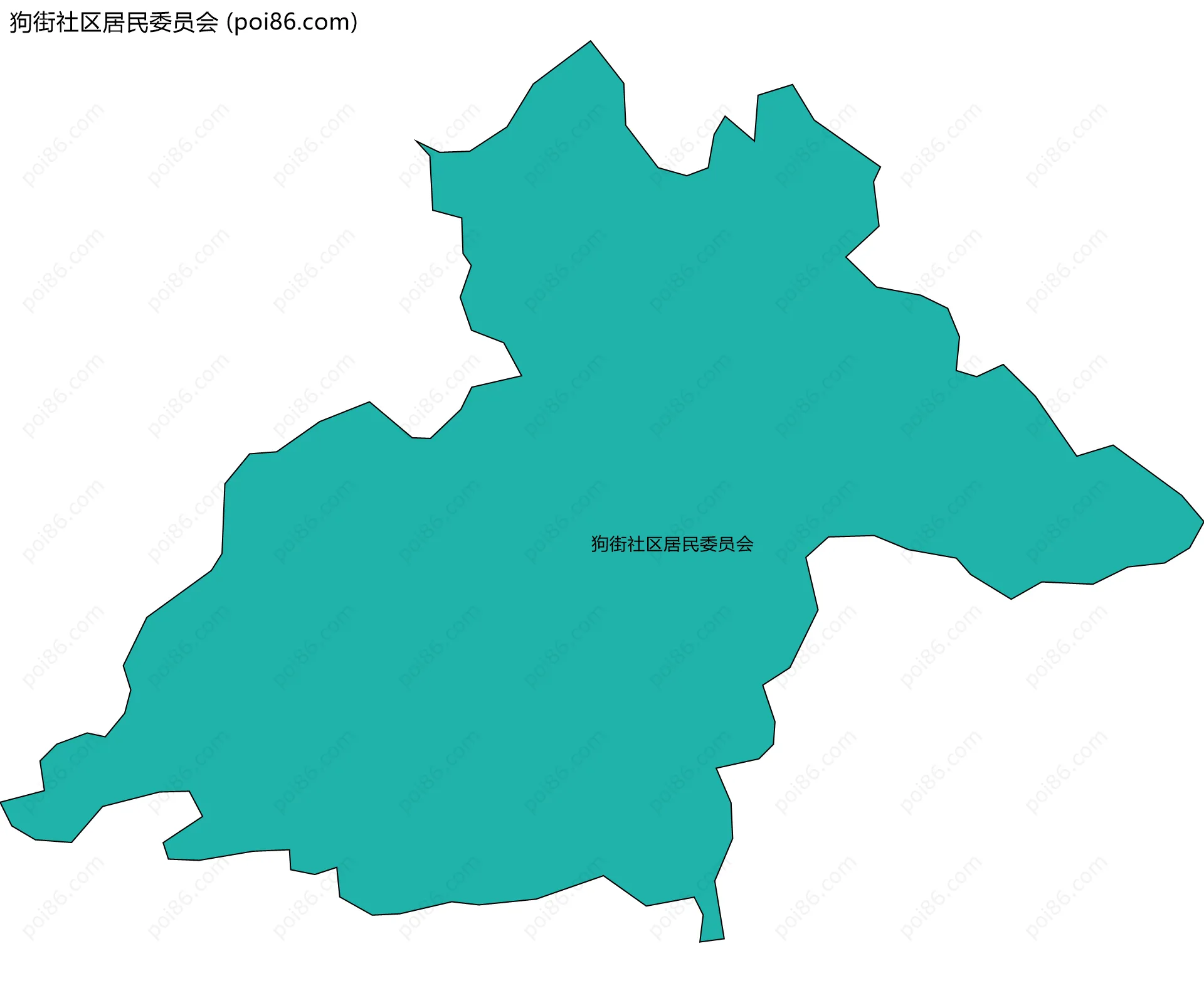 狗街社区居民委员会边界地图