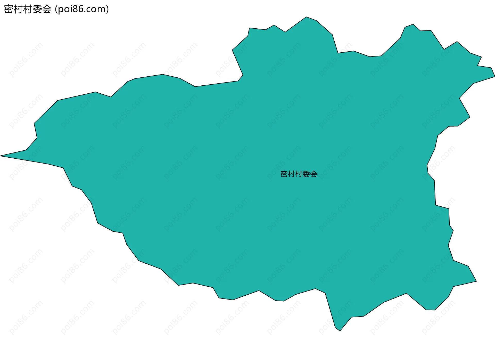 密村村委会边界地图