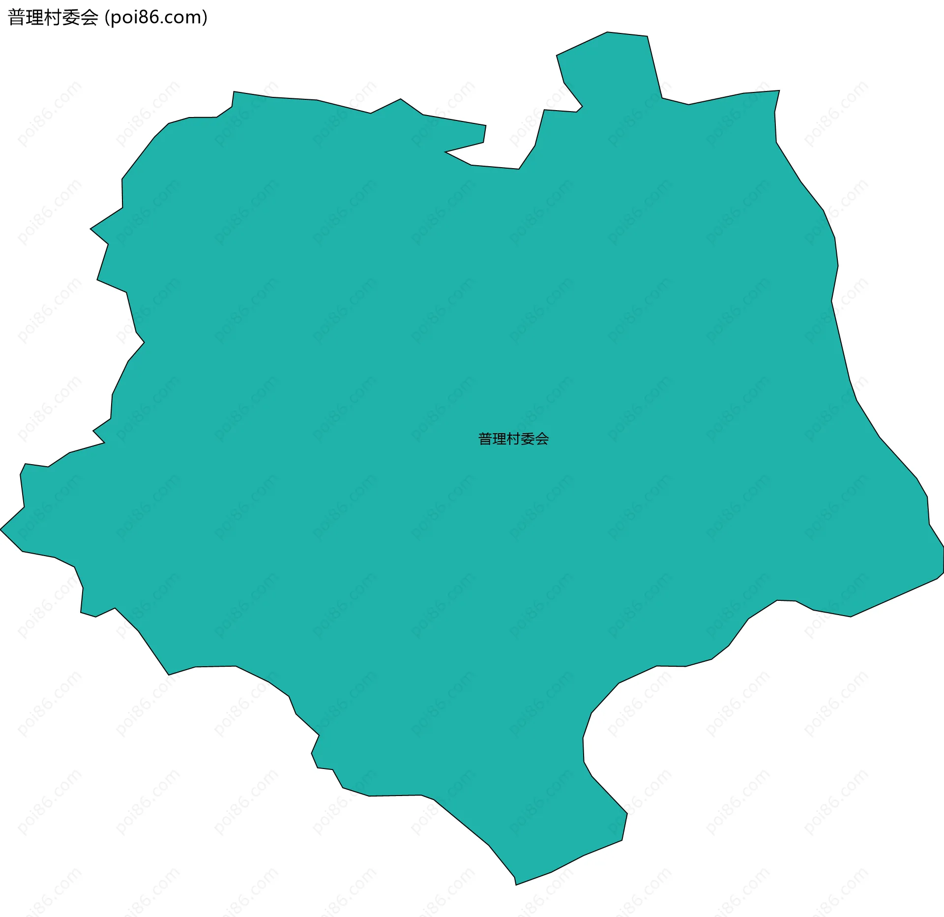 普理村委会边界地图