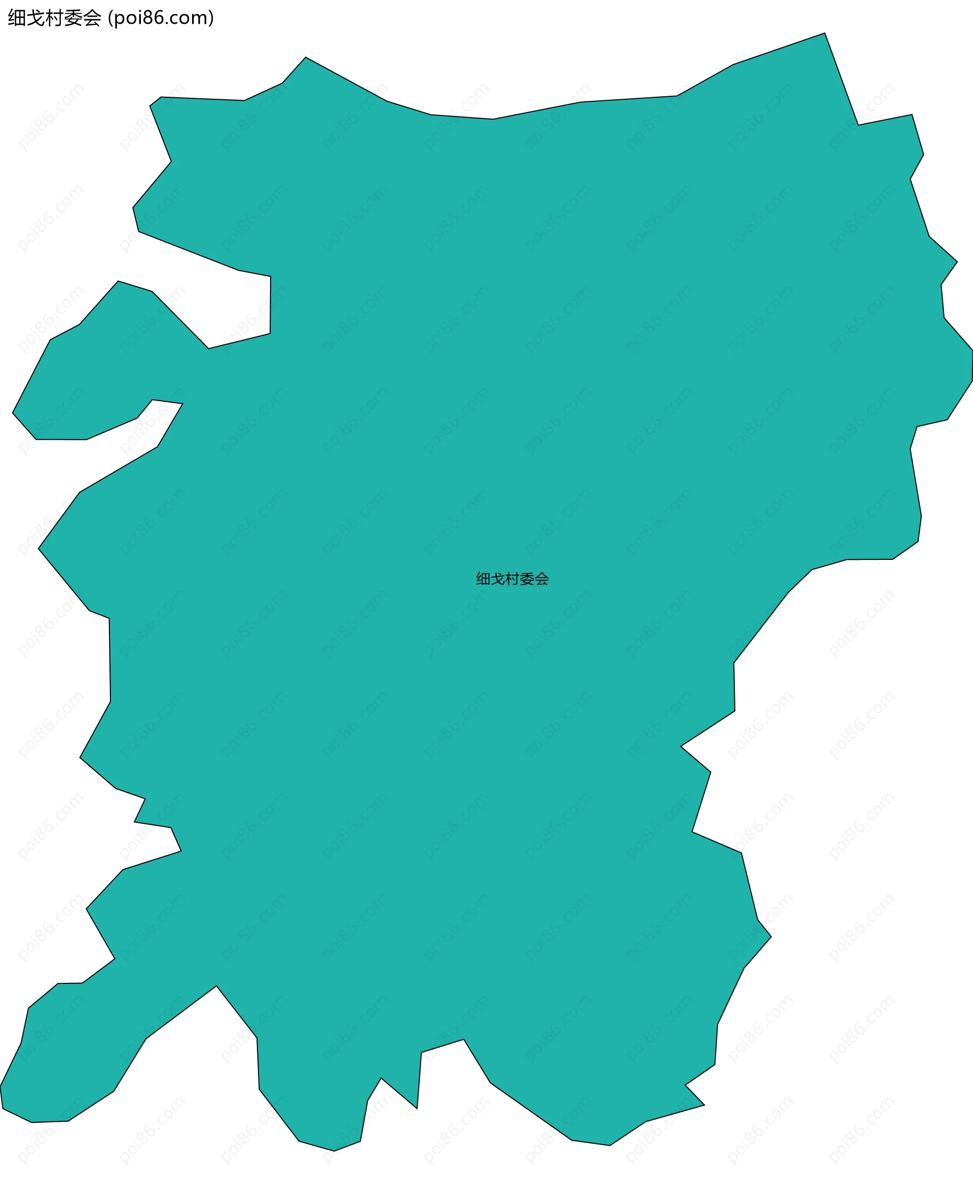 细戈村委会边界地图