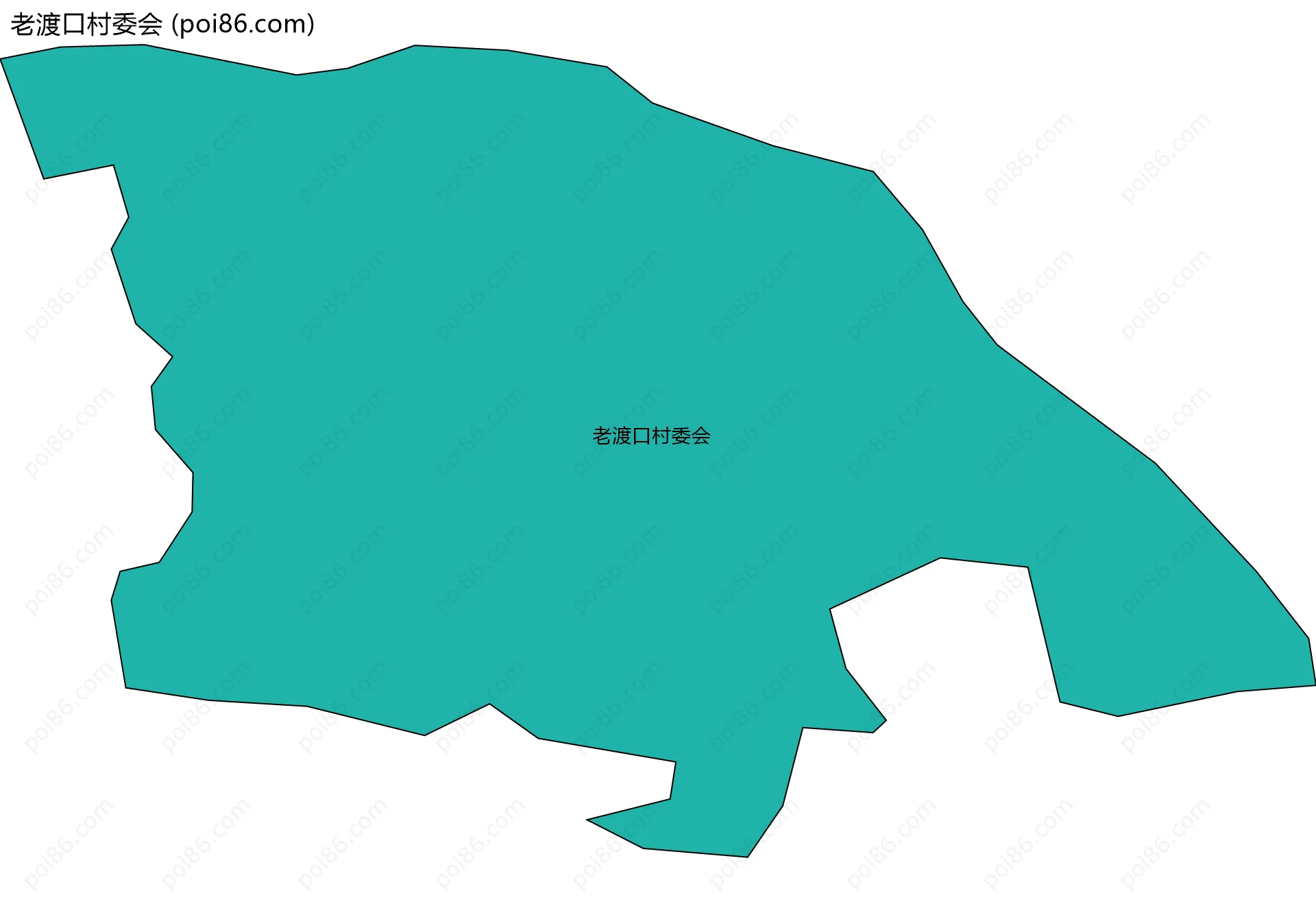 老渡口村委会边界地图