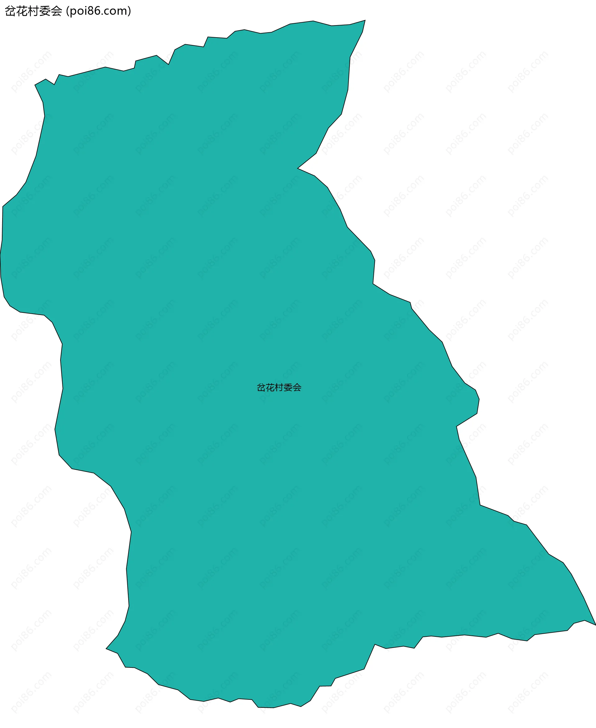 岔花村委会边界地图