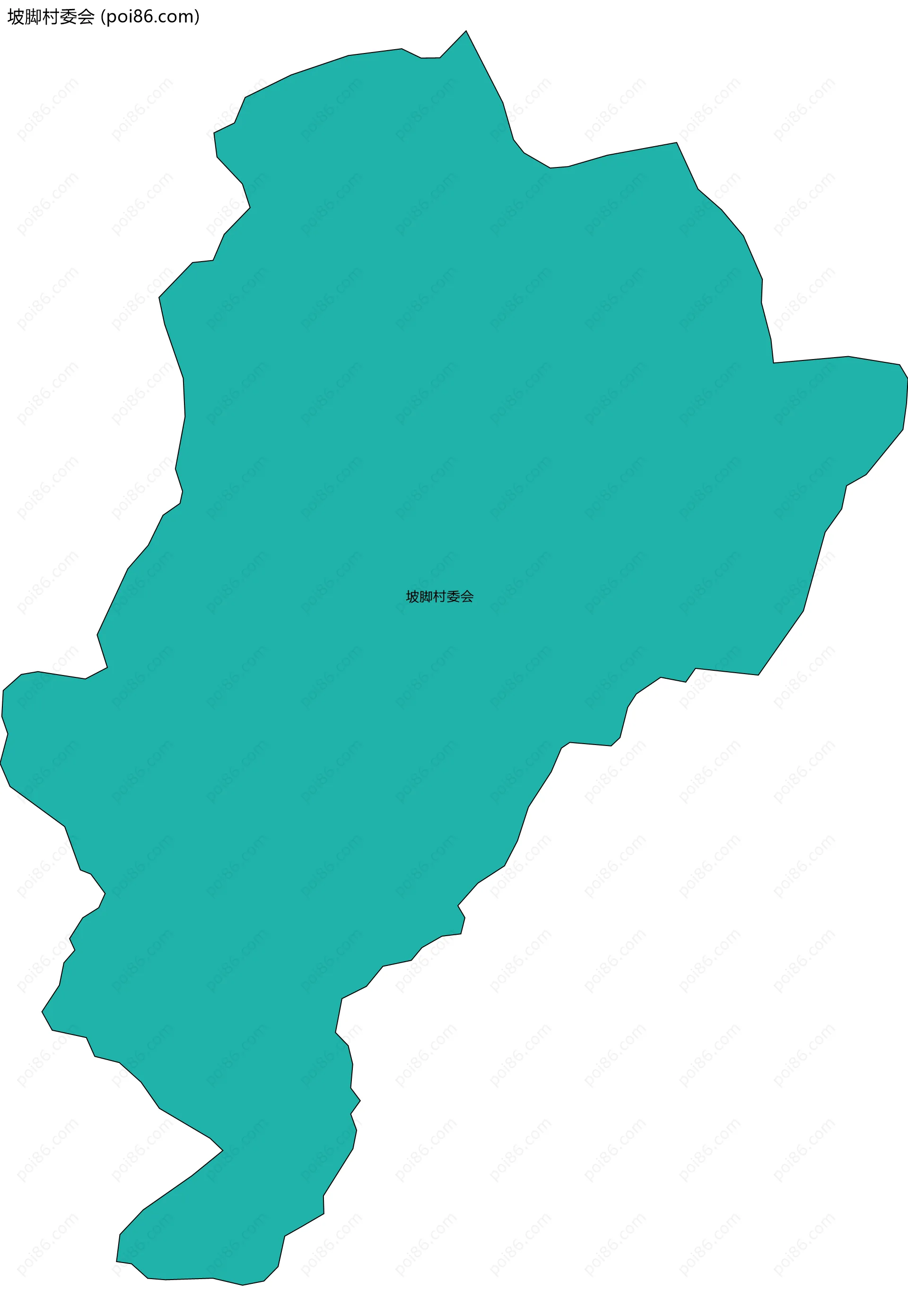坡脚村委会边界地图