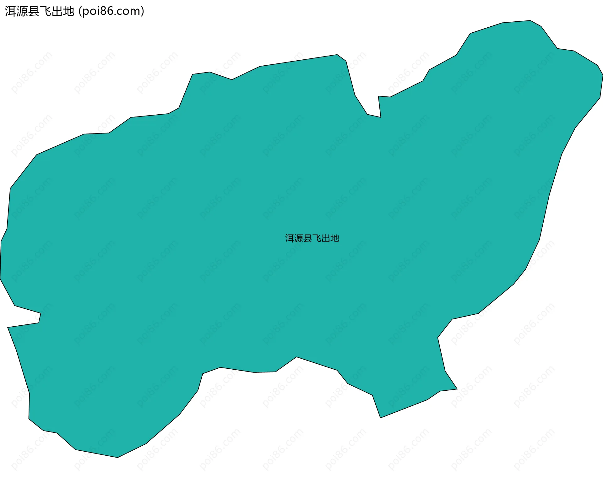 洱源县飞出地边界地图