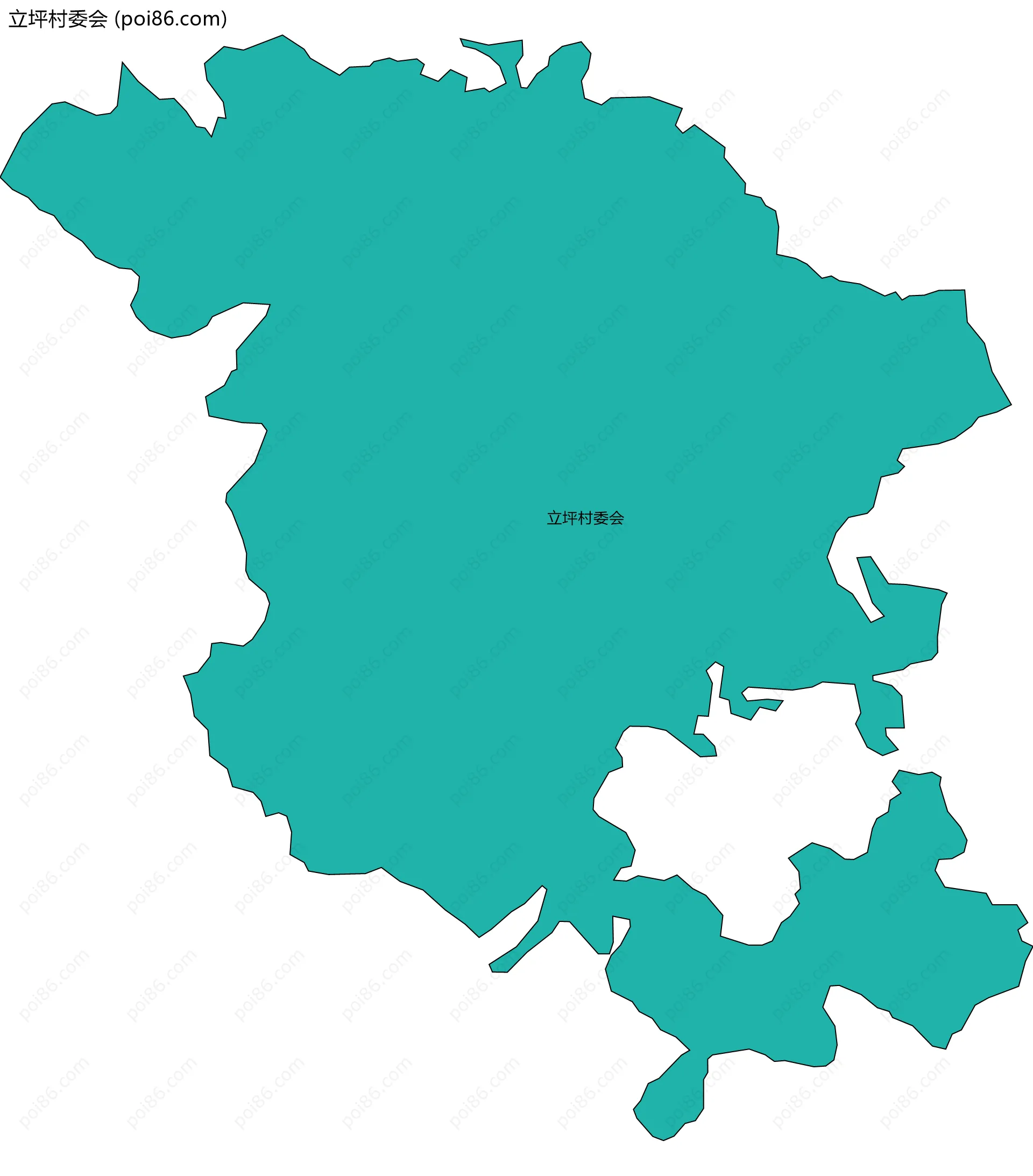 立坪村委会边界地图