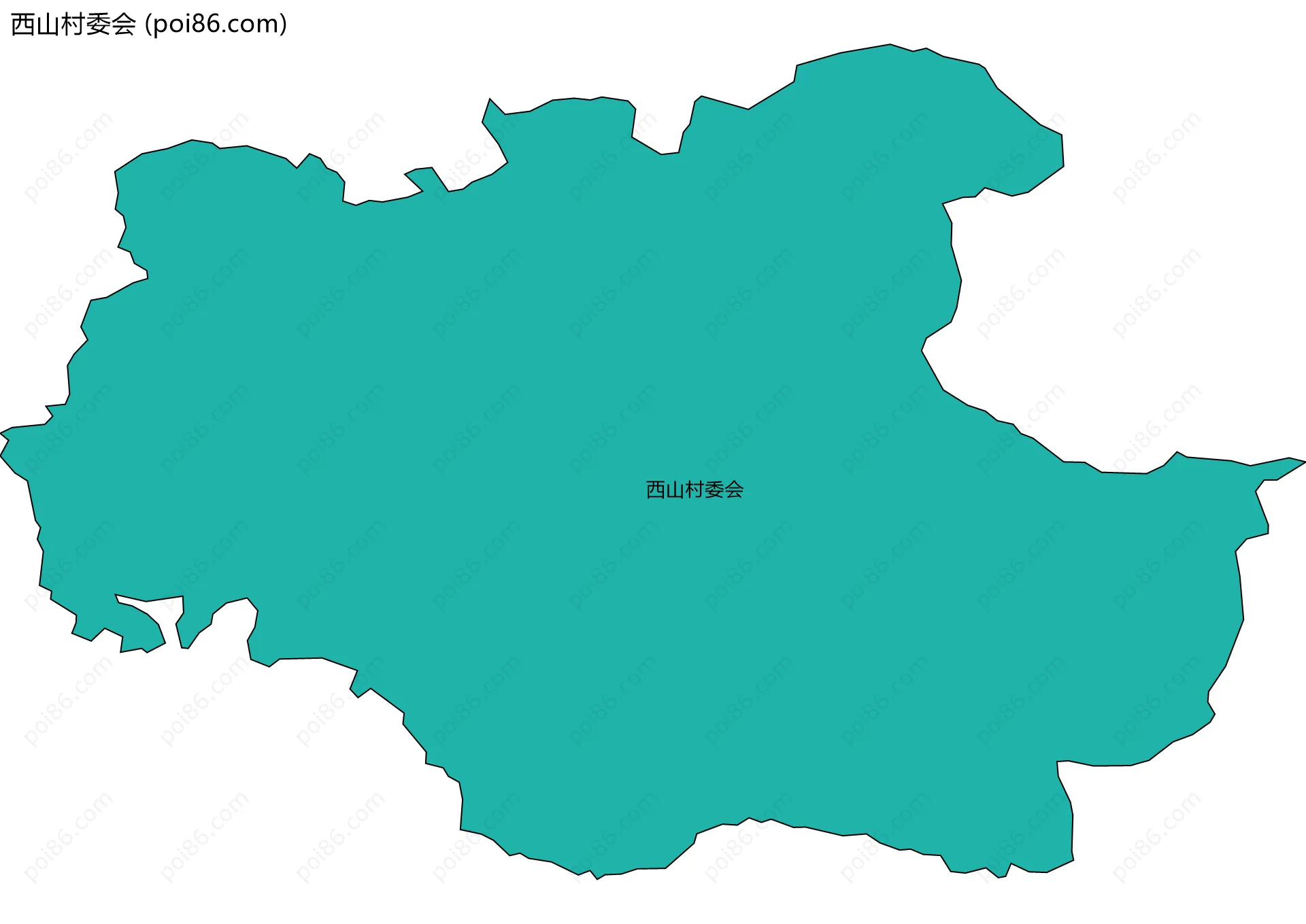 西山村委会边界地图