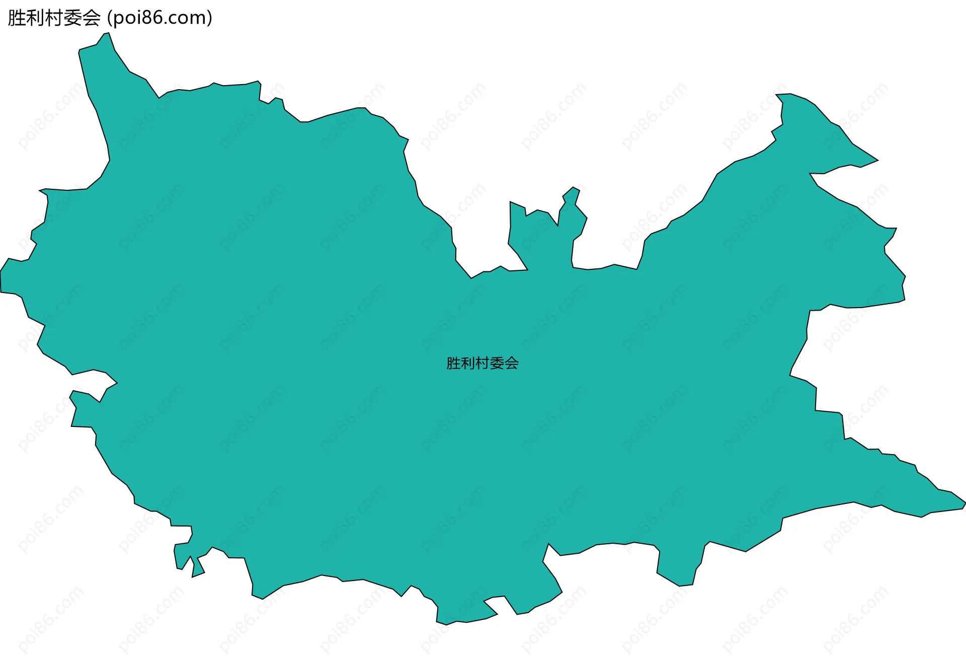 胜利村委会边界地图