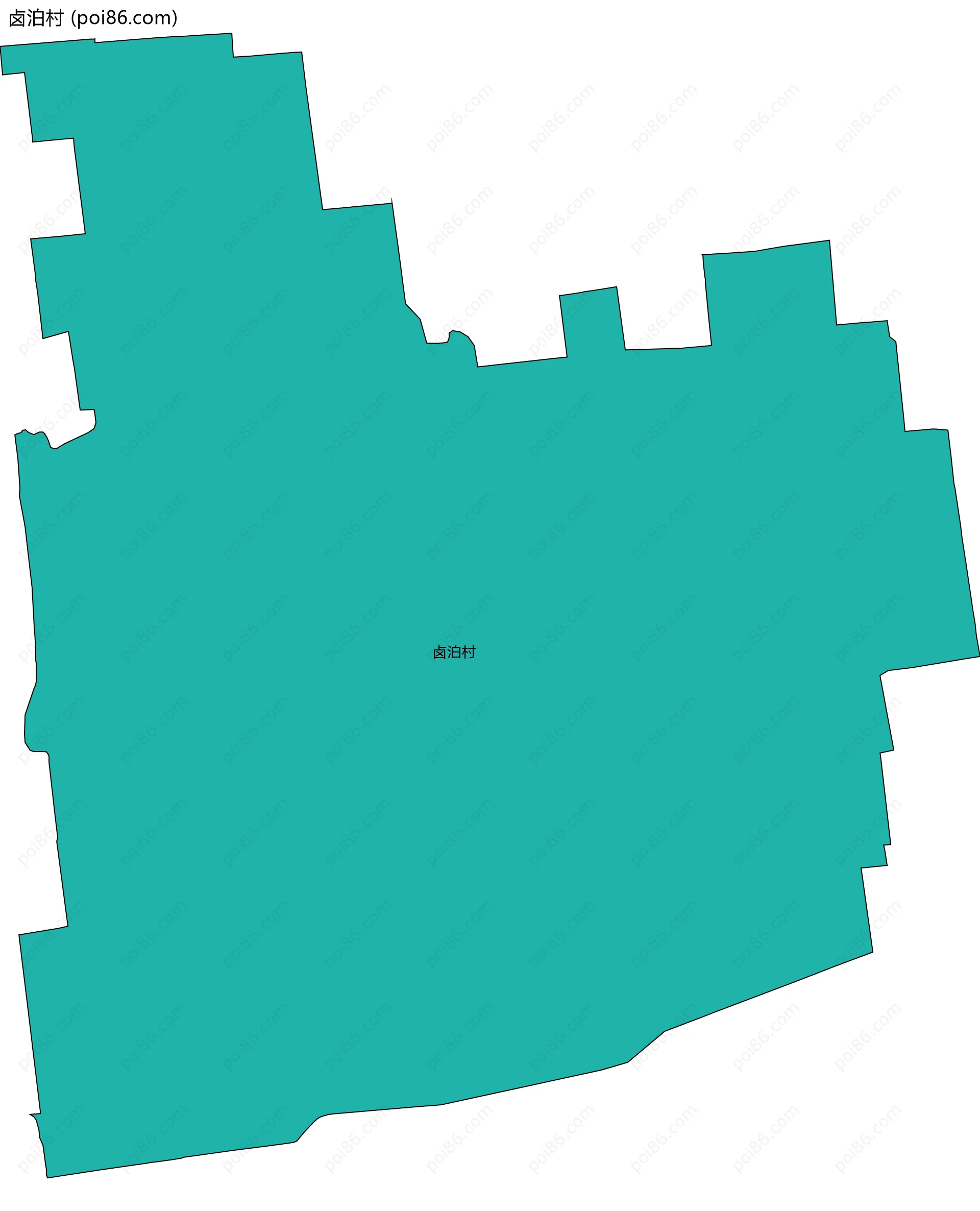 卤泊村边界地图