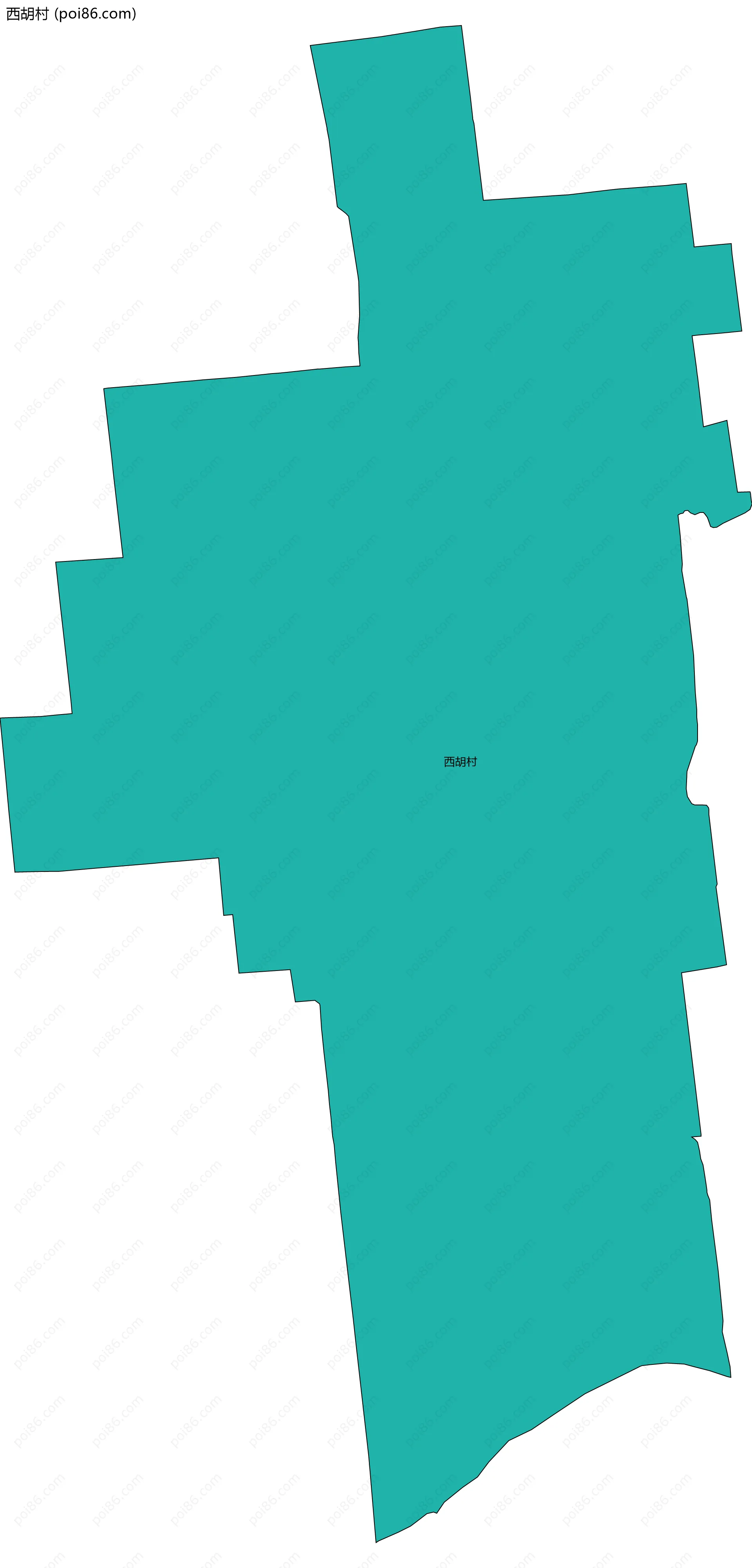 西胡村边界地图