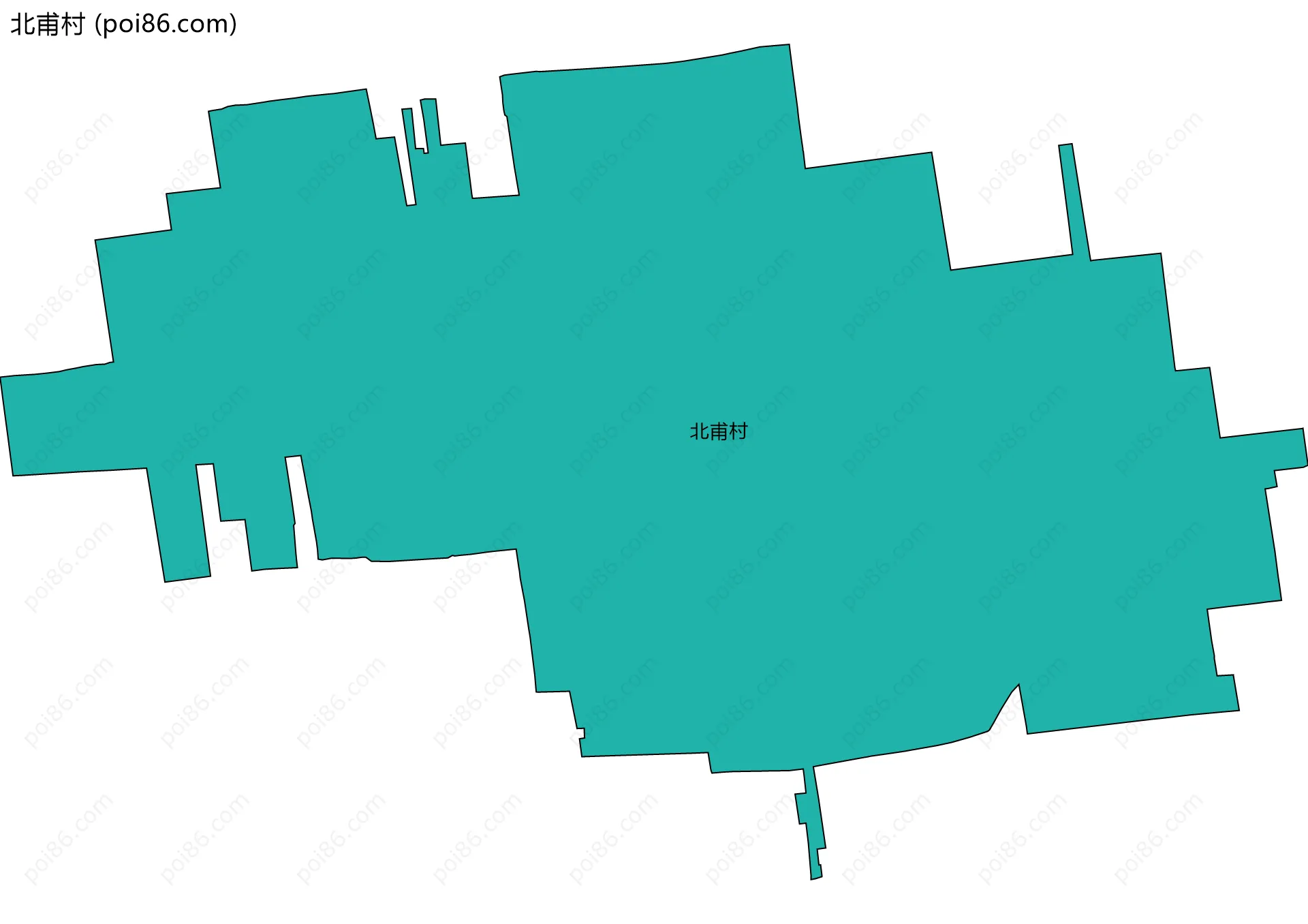 北甫村边界地图