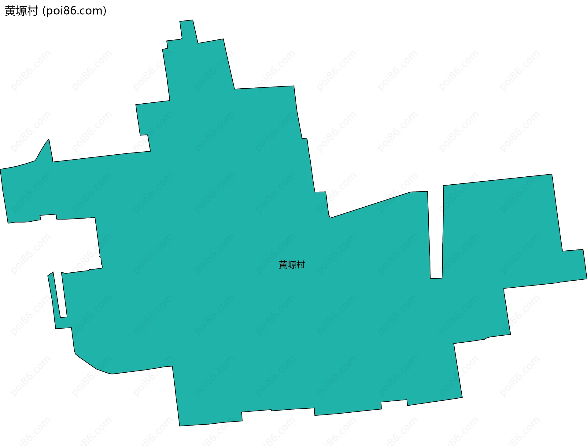黄塬村边界地图