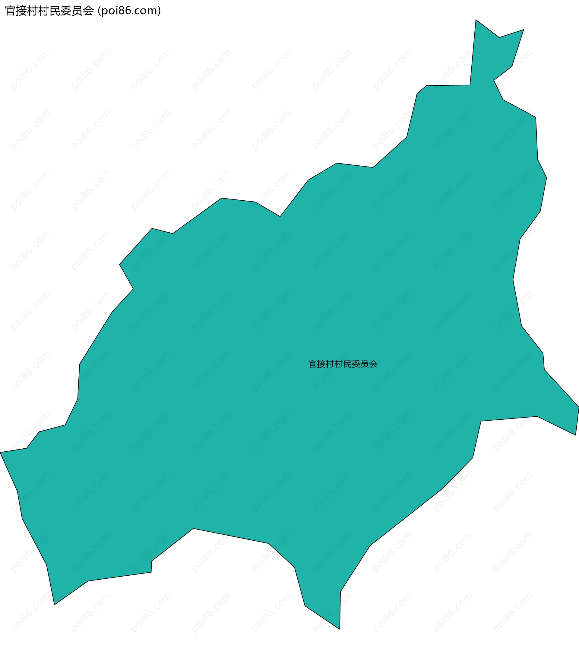 官接村村民委员会边界地图
