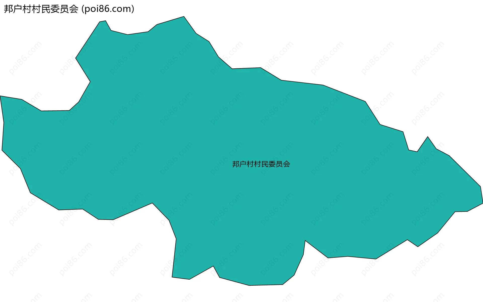 邦户村村民委员会边界地图