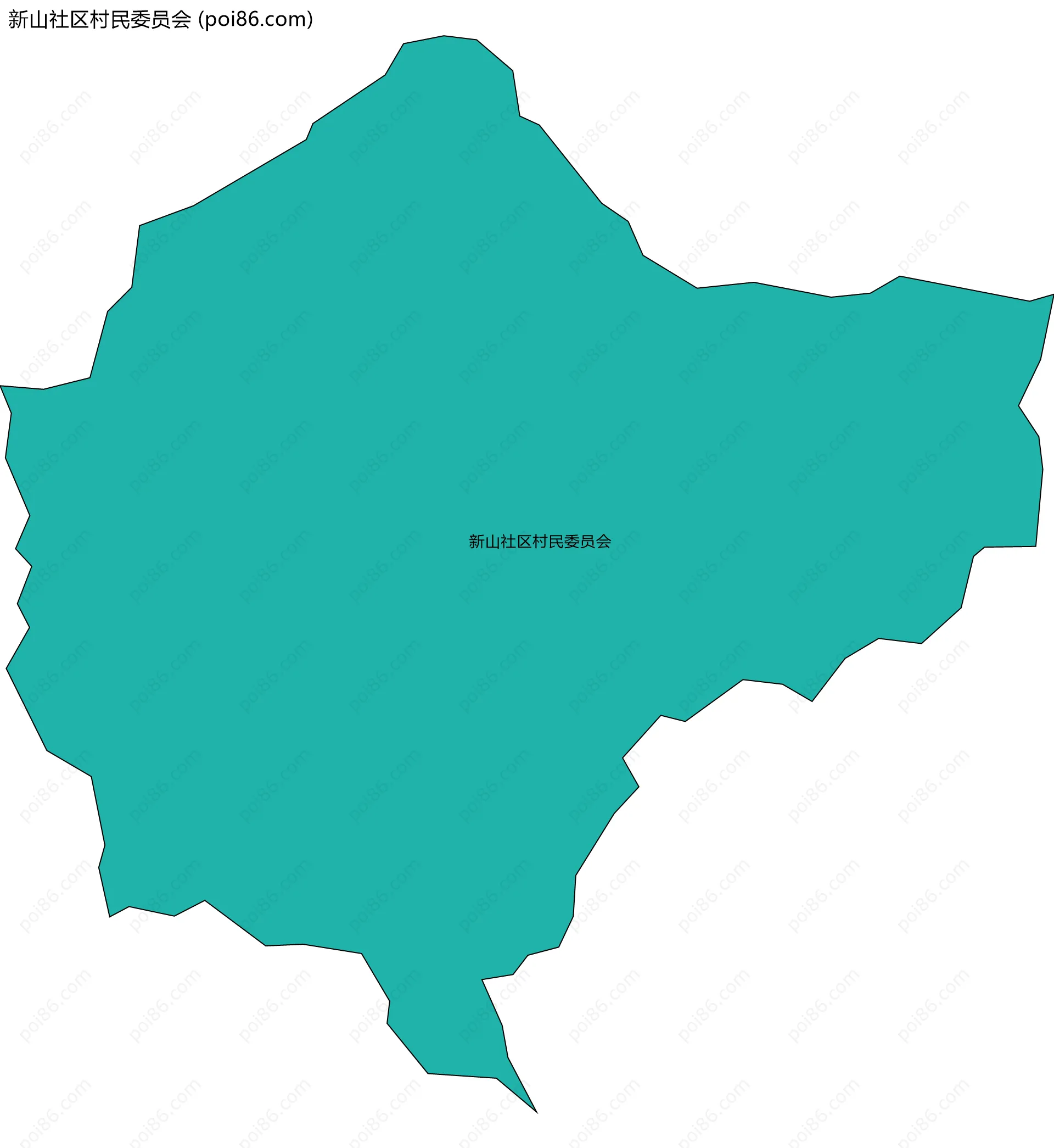 新山社区村民委员会边界地图