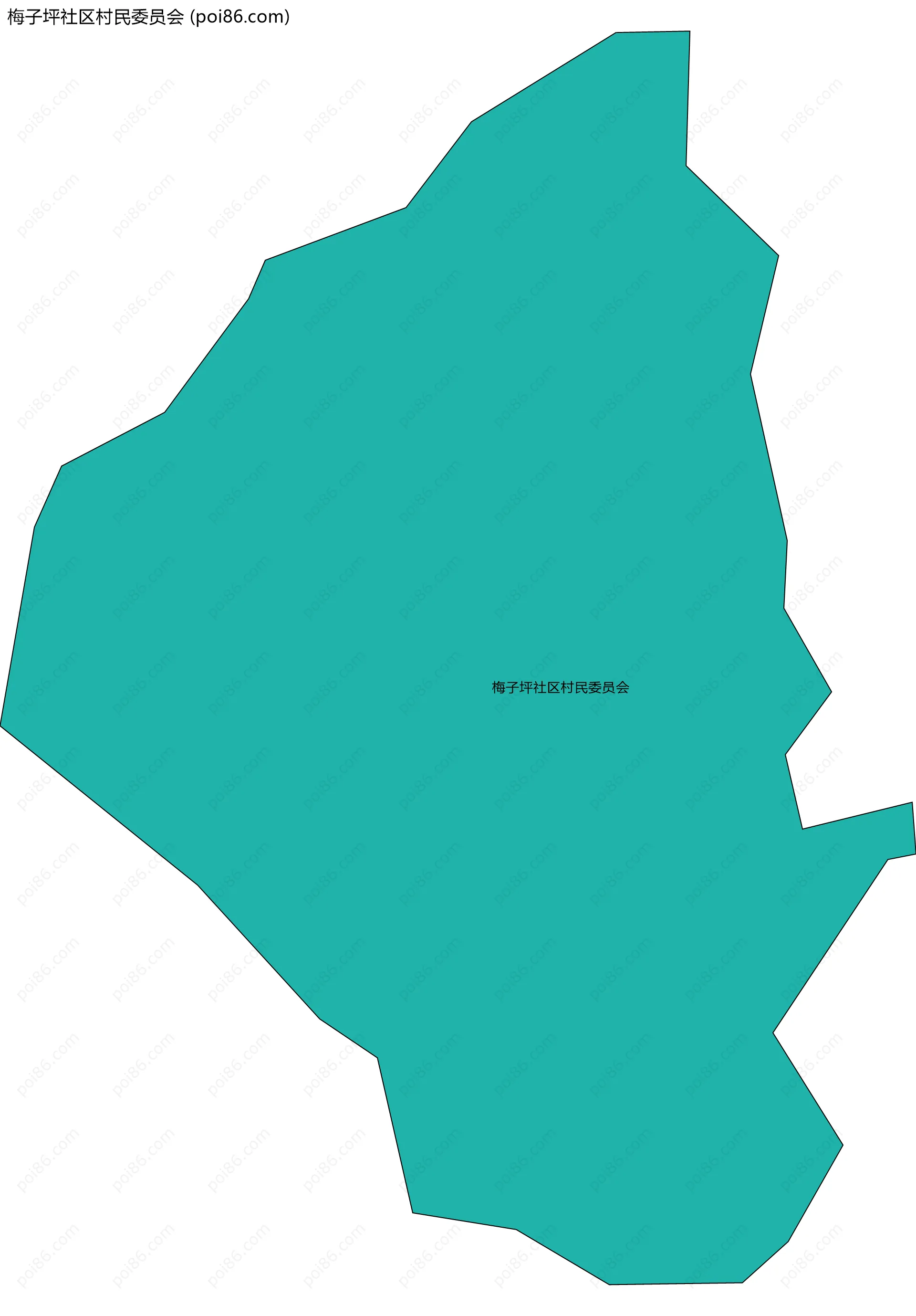 梅子坪社区村民委员会边界地图